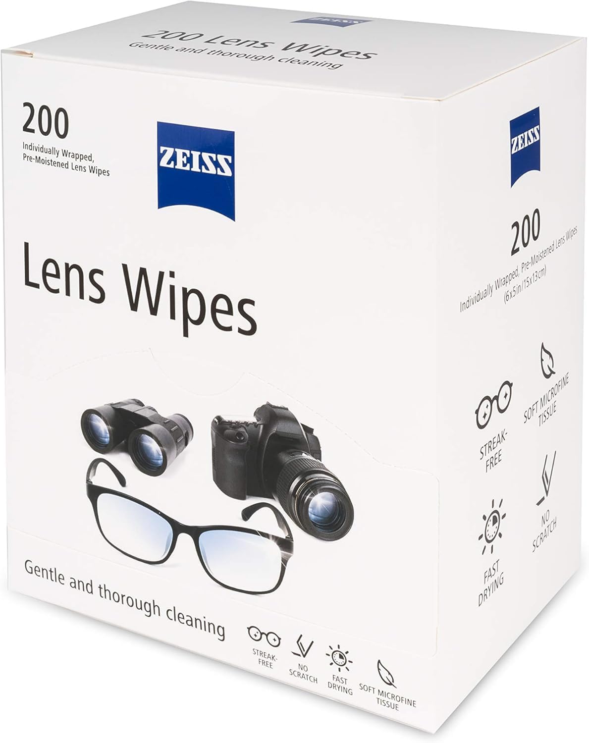TOALLITAS LIMPIADORAS PARA LENTES ZEISS PRE-MOISTENED 200 UNIDADES - 3