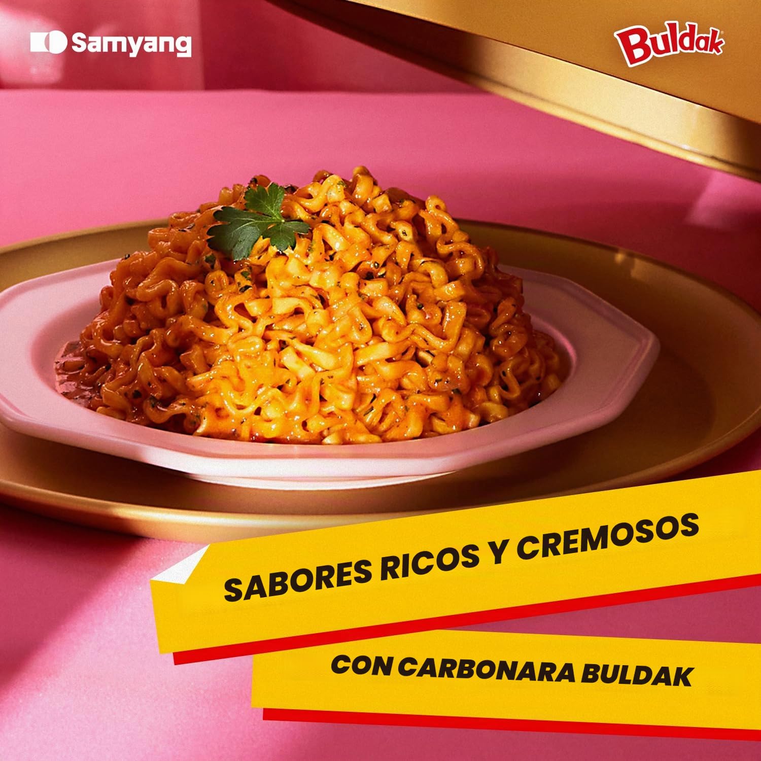 FIDEOS INSTANTÁNEOS SAMYANG BULDAK CARBONARA PICANTE PACK 5 - 4