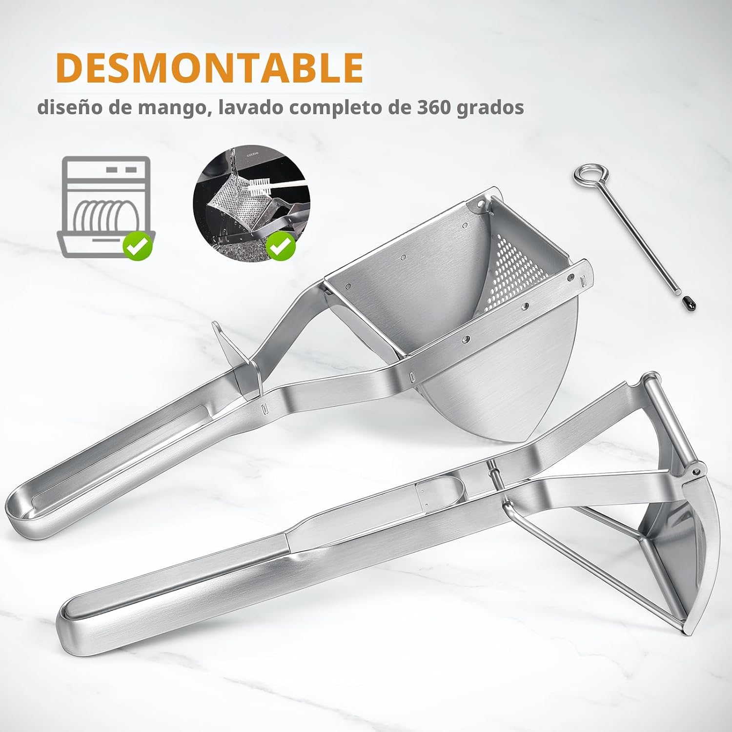 MACHACADOR DE PAPA SOPITO ACERO INOXIDABLE 22 OZ - 5