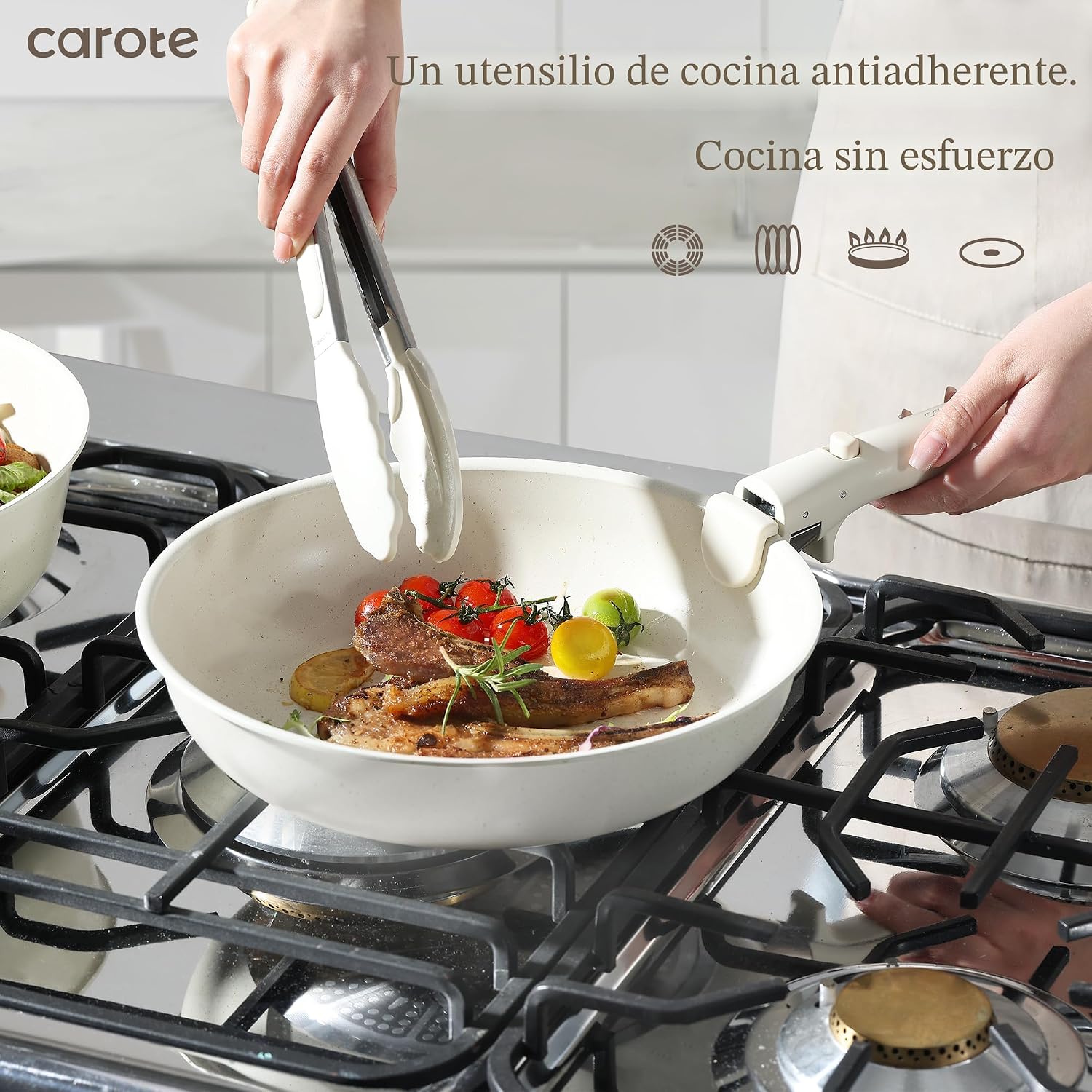 SET DE OLLAS Y SARTENES CAROTE 19 PIEZAS CON MANGO DESMONTABLE - 3