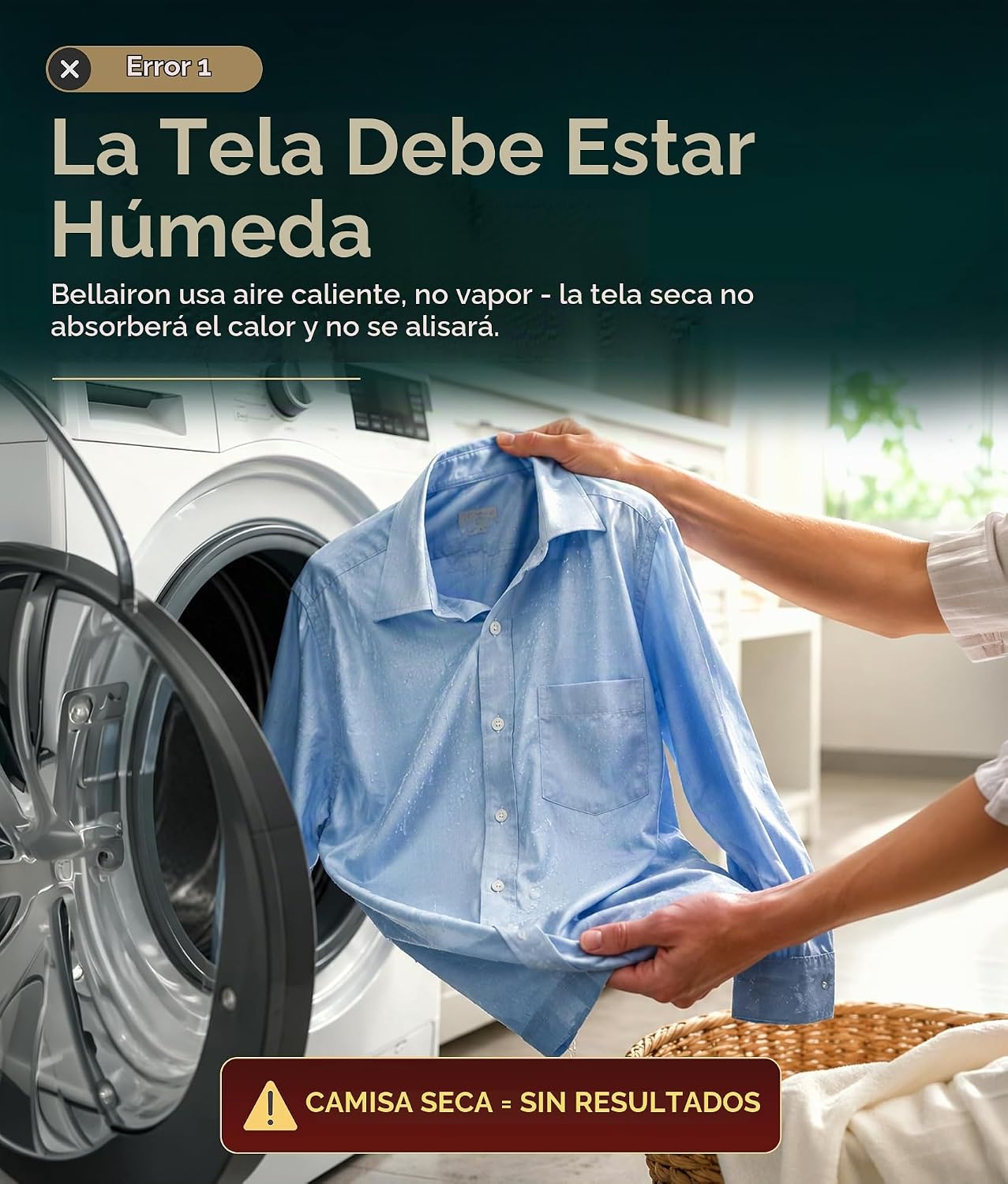 MÁQUINA AUTOMÁTICA PARA PLANCHAR ROPA BELLAIRON MX-ID-5 BLANCA - 3
