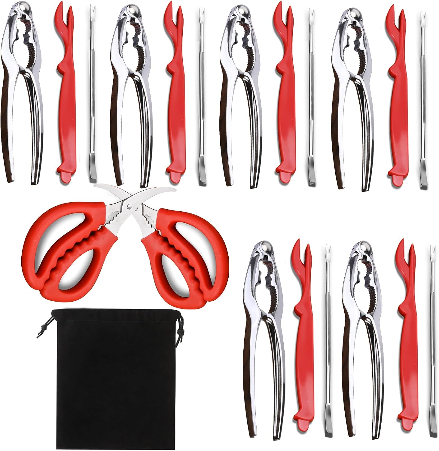 SET DE UTENSILIOS PARA MARISCOS RKIIQII 20 PIEZAS CON ESTUCHE - 1