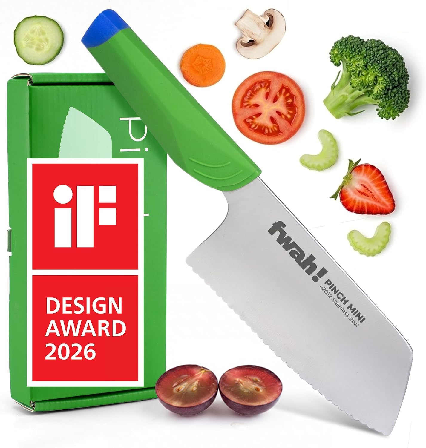 CUCHILLO PARA NIÑOS FWAH! PINCH MINI TODDLER CHEF KNIFE PARA MAYORES DE 3 AÑOS - 1