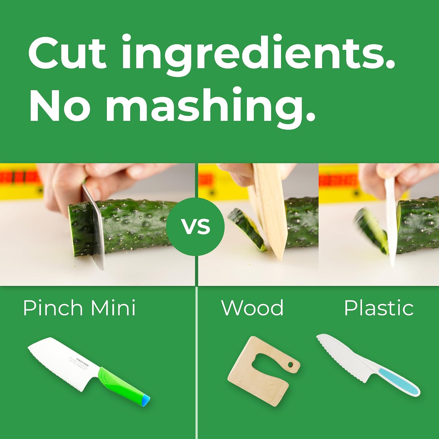 CUCHILLO PARA NIÑOS FWAH! PINCH MINI TODDLER CHEF KNIFE PARA MAYORES DE 3 AÑOS - 5