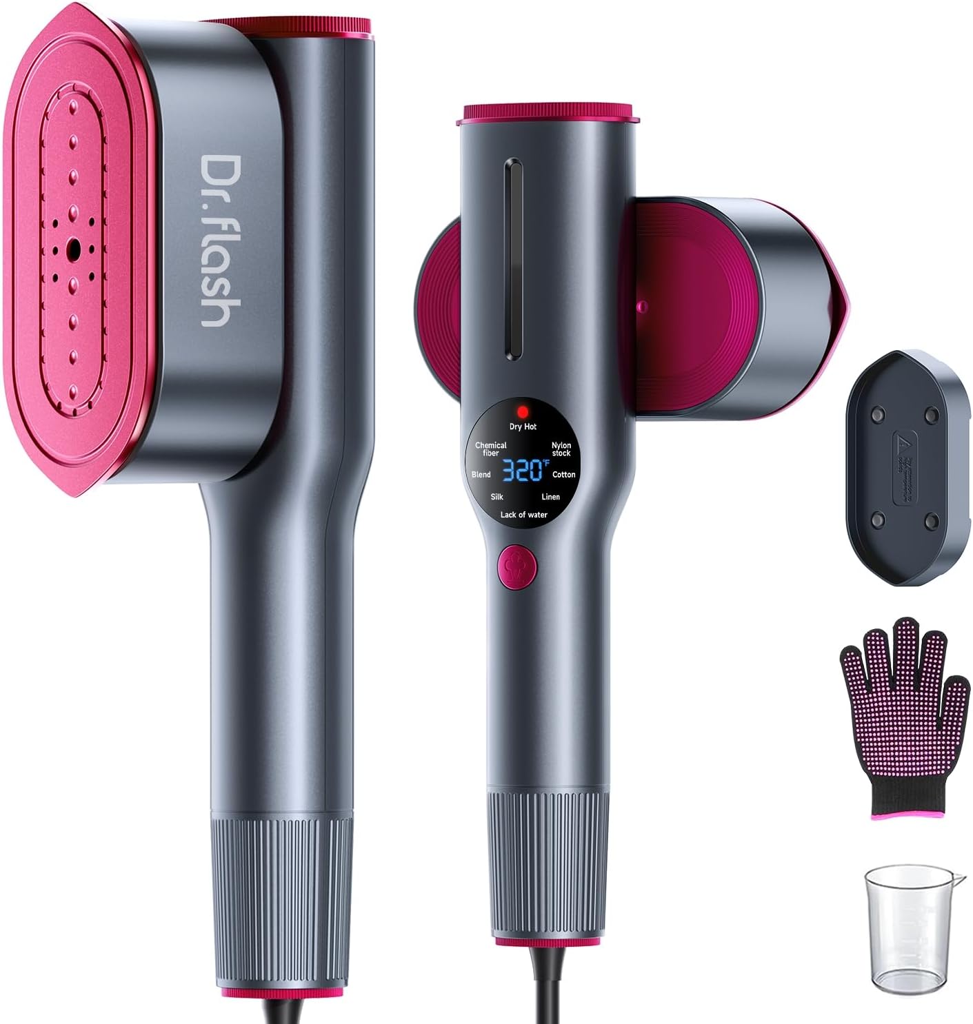 PLANCHA Y VAPORIZADOR DE ROPA PORTÁTIL DRFLASH 2 EN 1 TAMAÑO VIAJE - 1