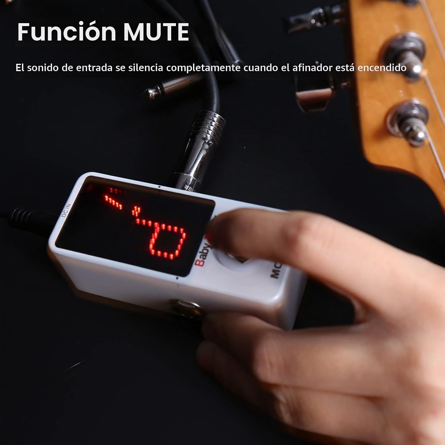 PEDAL AFINADOR MOOER BABY TUNER PARA GUITARRA Y OTROS INSTRUMENTOS - 3