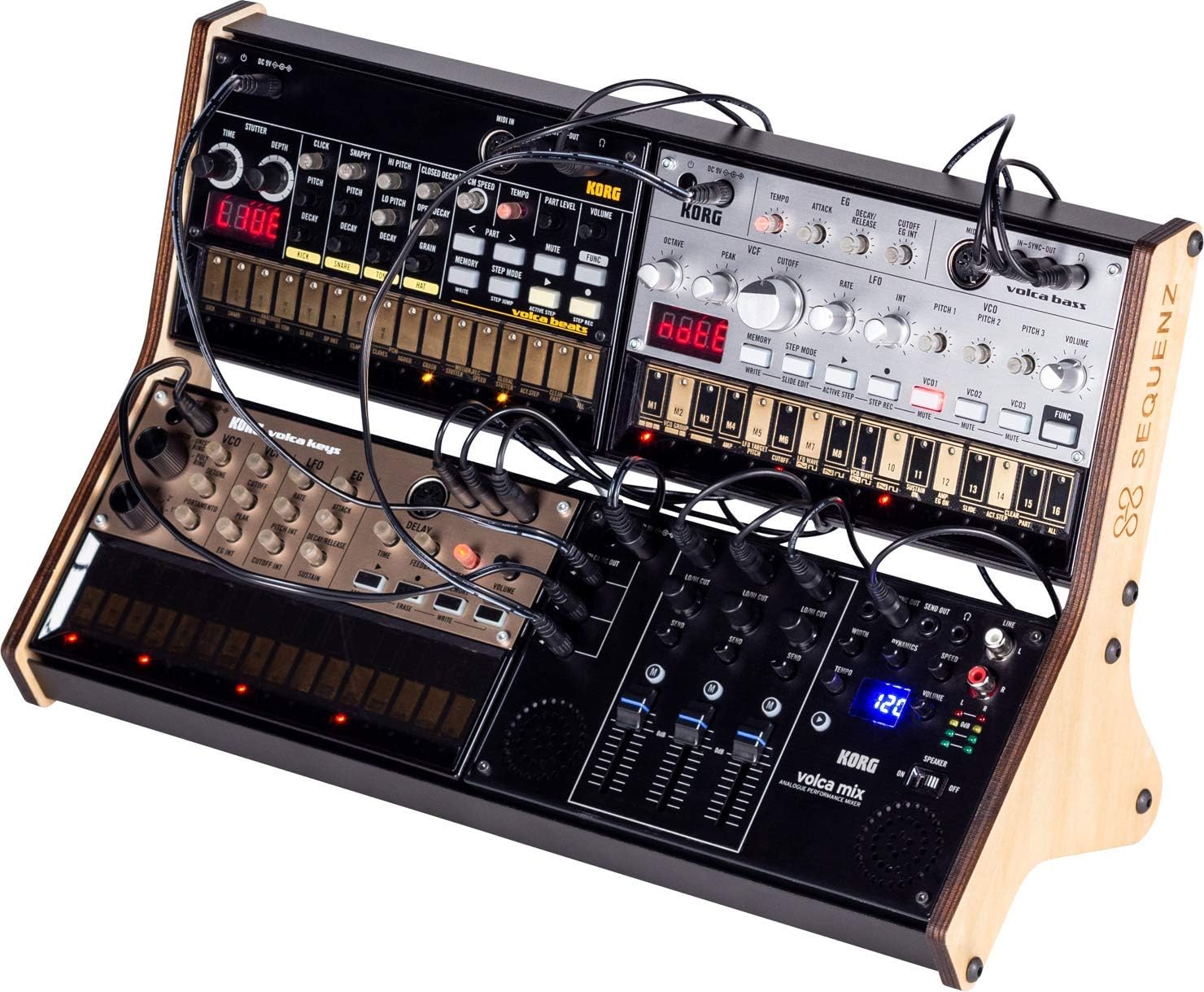 ATRIL PARA SINTETIZADORES SEQUENZ VOLCA RACK 2X2 PARA KORG VOLCA - 4