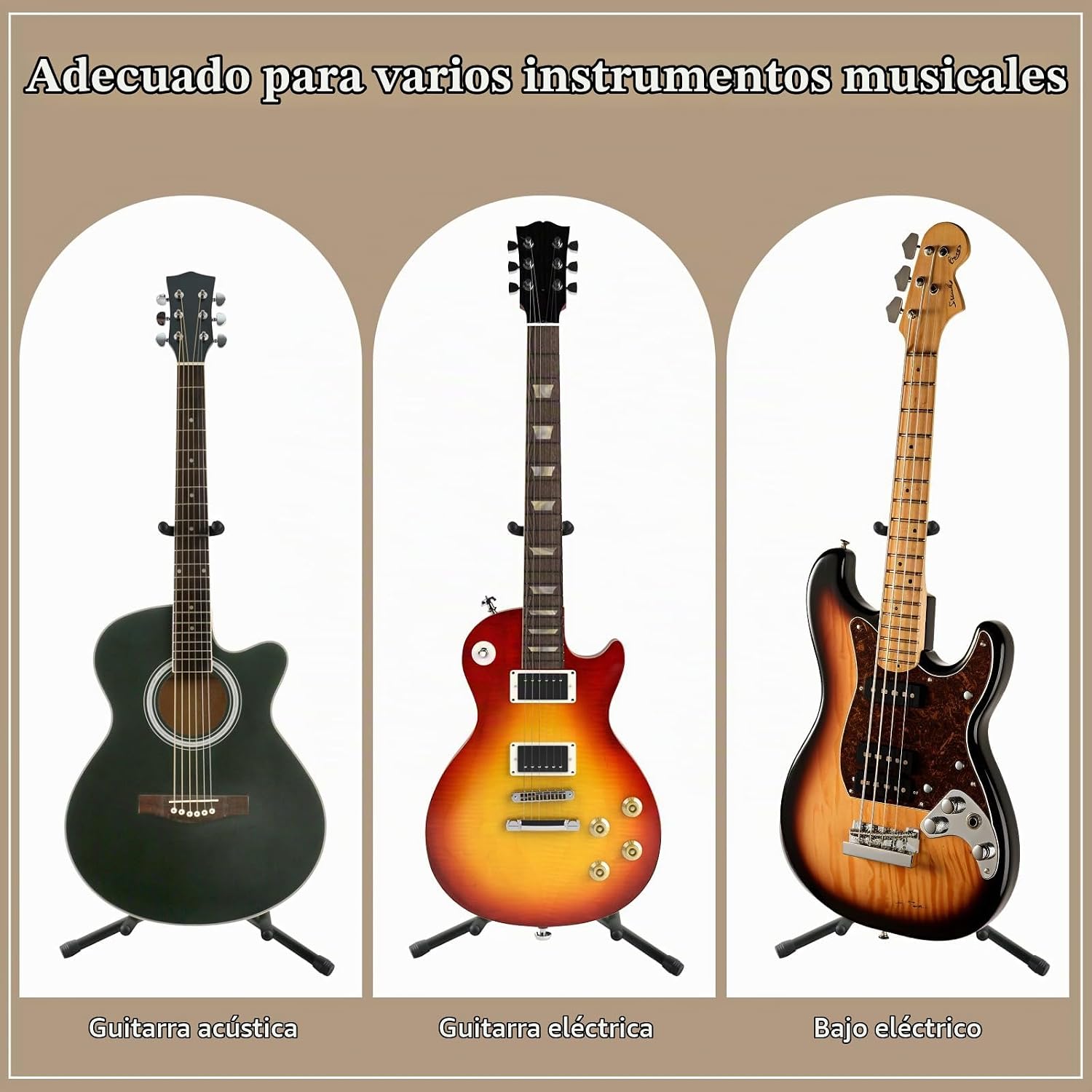 ATRIL PARA GUITARRA EASTROCK AJUSTABLE Y PLEGABLE NEGRO - 4