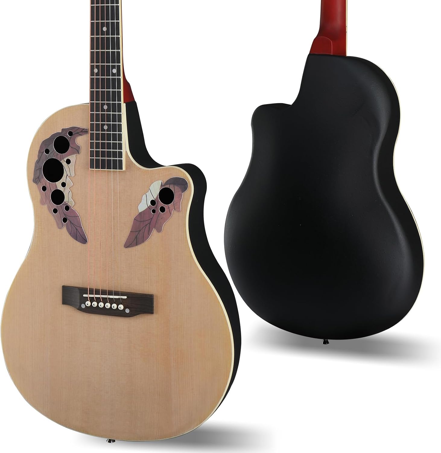 GUITARRA ACÚSTICA KTAXON 41 PULGADAS CUTAWAY NATURAL - 2