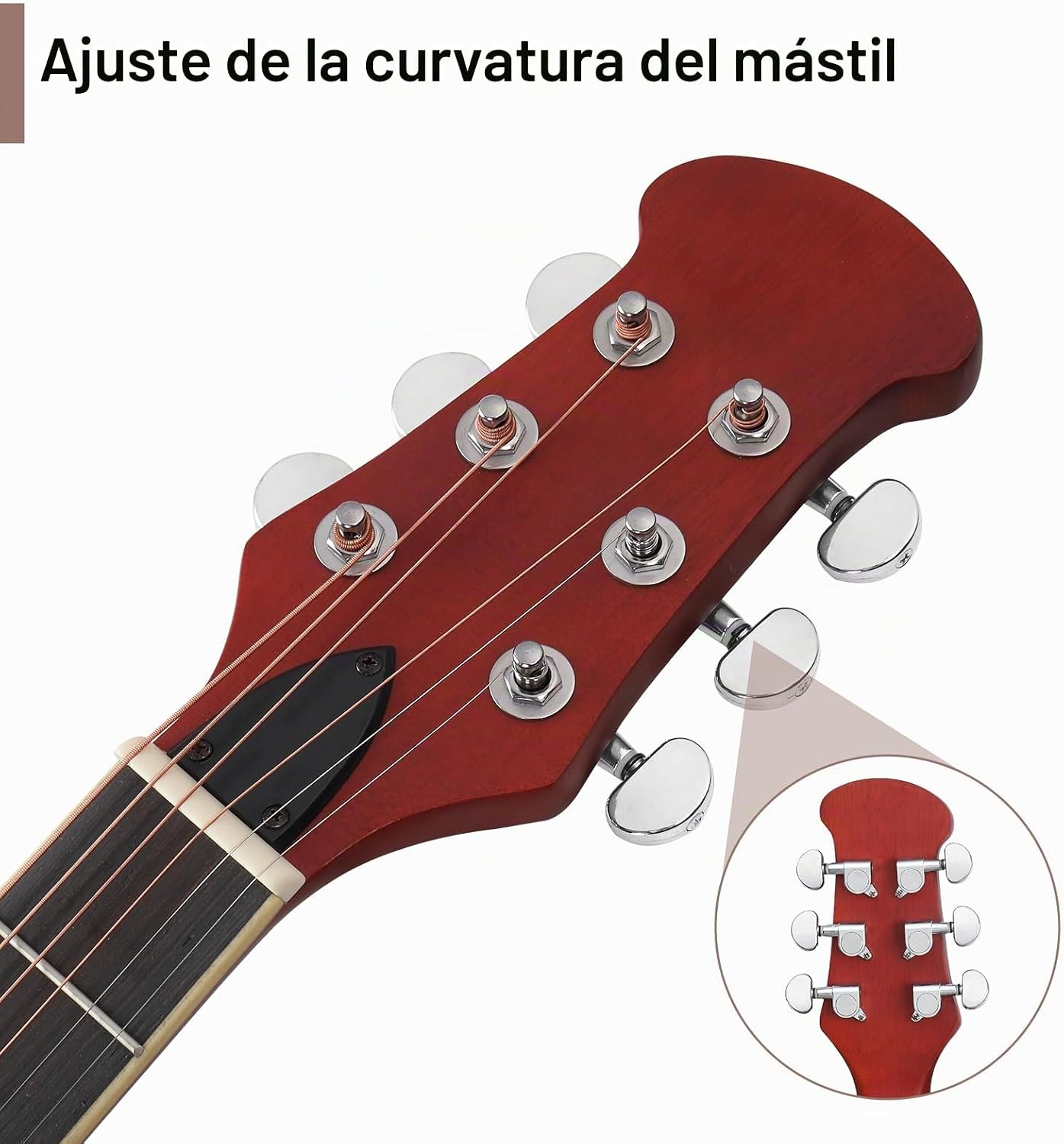 GUITARRA ACÚSTICA KTAXON 41 PULGADAS CUTAWAY NATURAL - 4