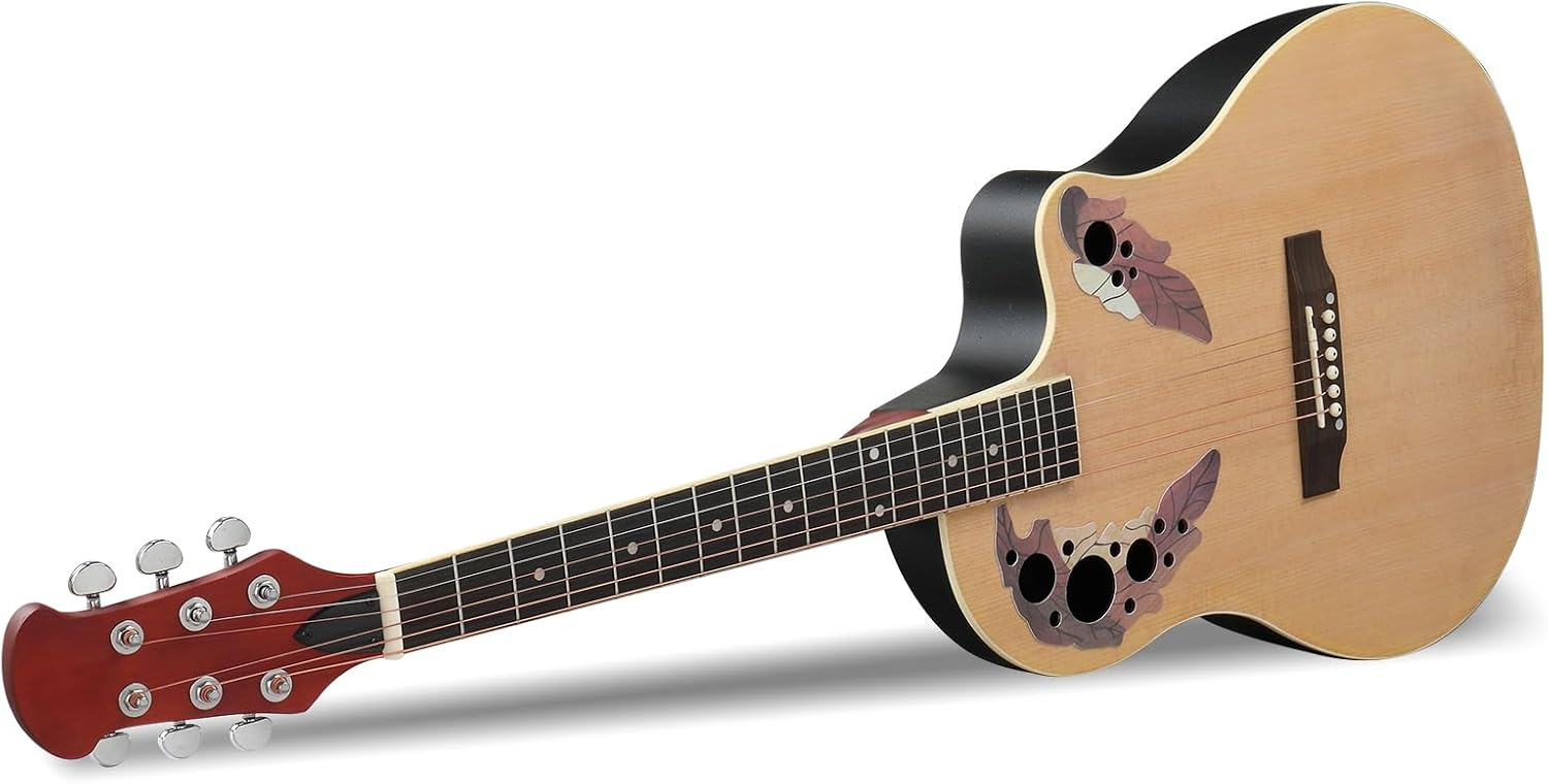 GUITARRA ACÚSTICA KTAXON 41 PULGADAS CUTAWAY NATURAL - 5