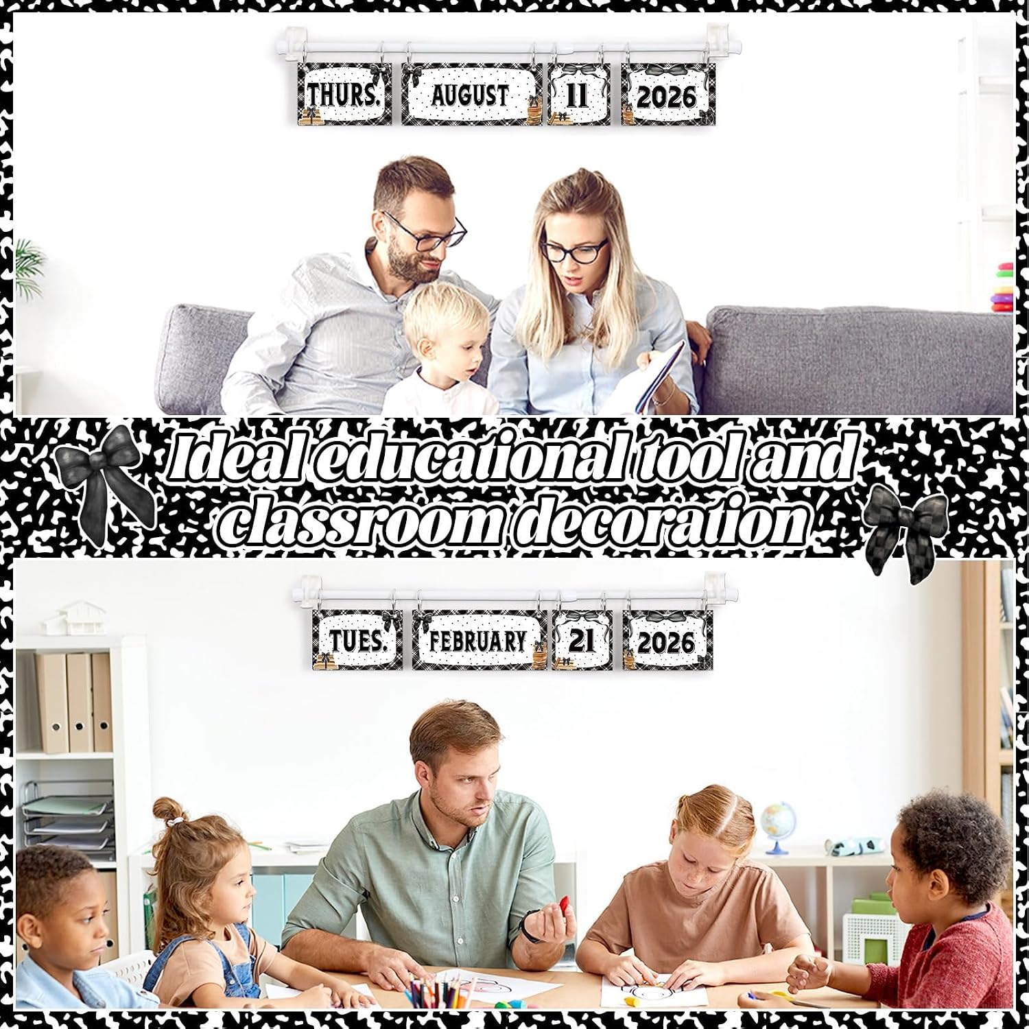 CALENDARIO DE PARED AFNIIMYAPT BOOKS AND BOWS 2026-2034 - 5