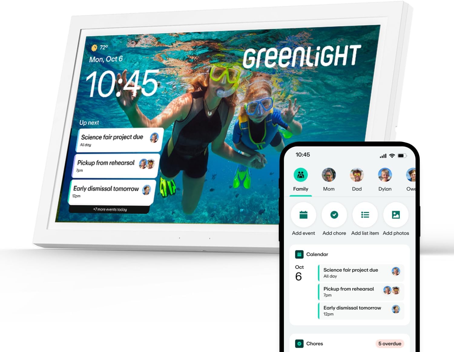 CALENDARIO DIGITAL GREENLIGHT FAMILY HUB 15.6 PULGADAS CON PANTALLA TÁCTIL - 1