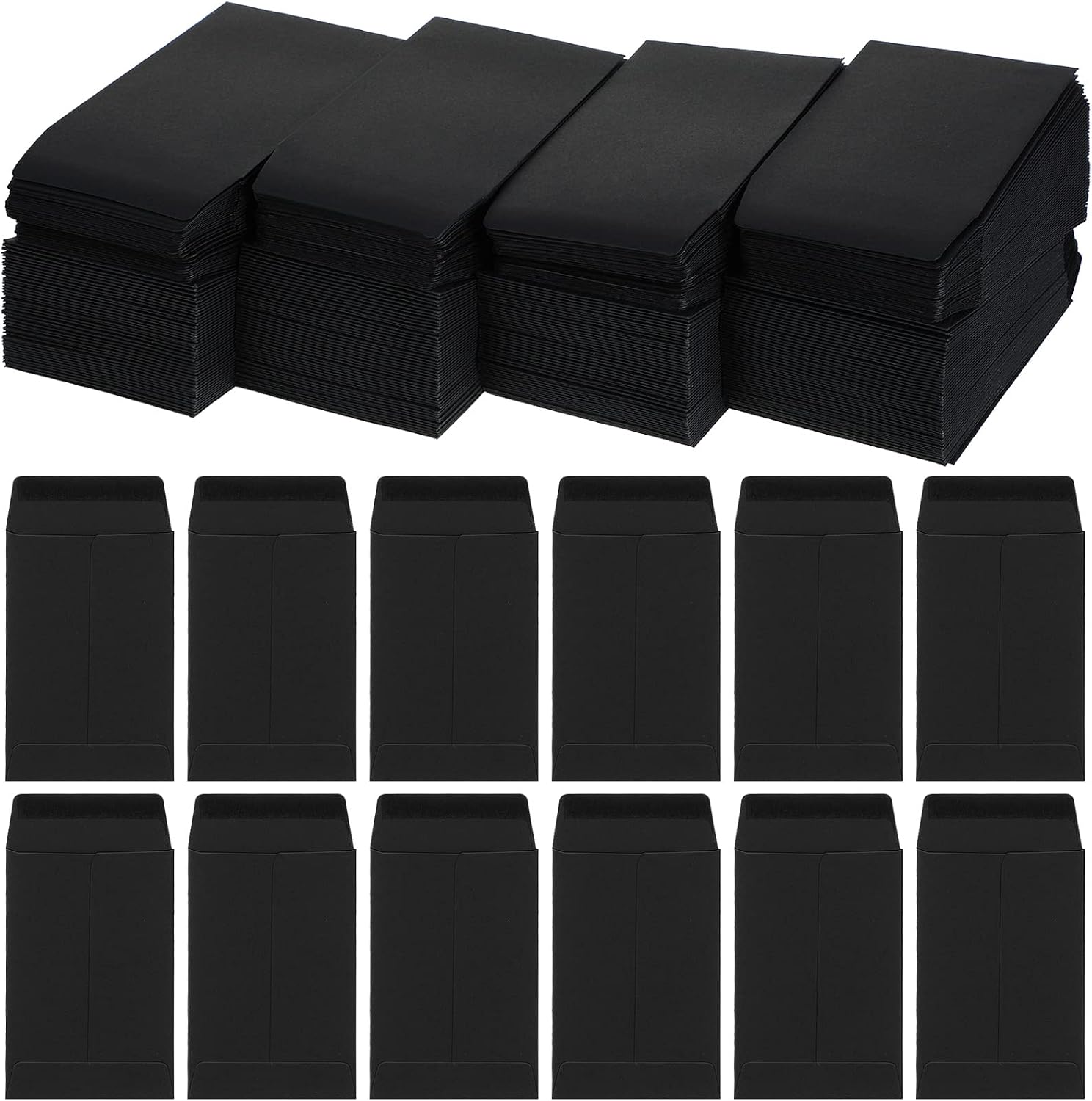 SOBRES PEQUEÑOS AUTOADHESIVOS GEYEE 500 UNIDADES 5.7X8.9 CM NEGRO - 1