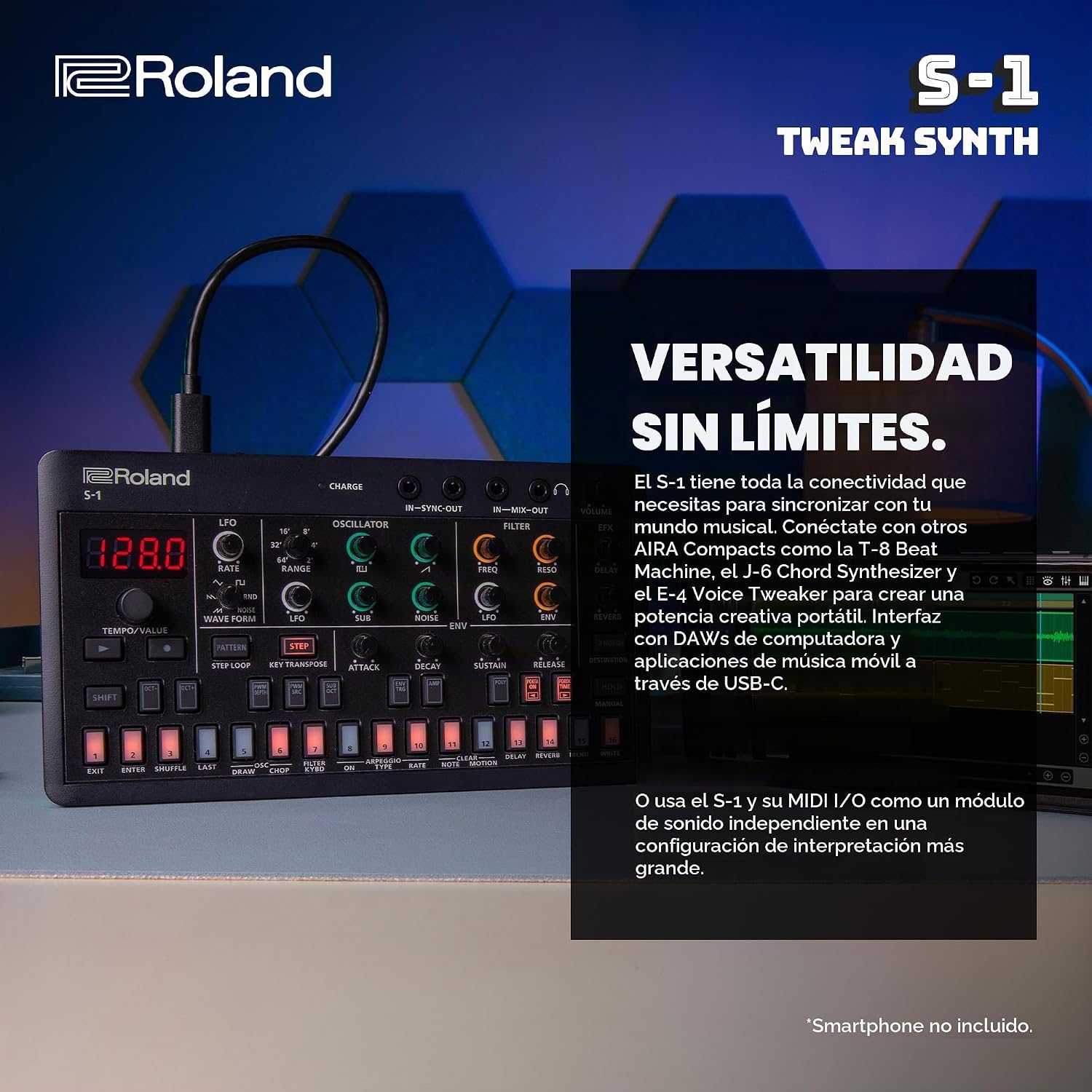TECLADO ROLAND AIRA COMPACT S-1 TWEAK SYNTH - 5