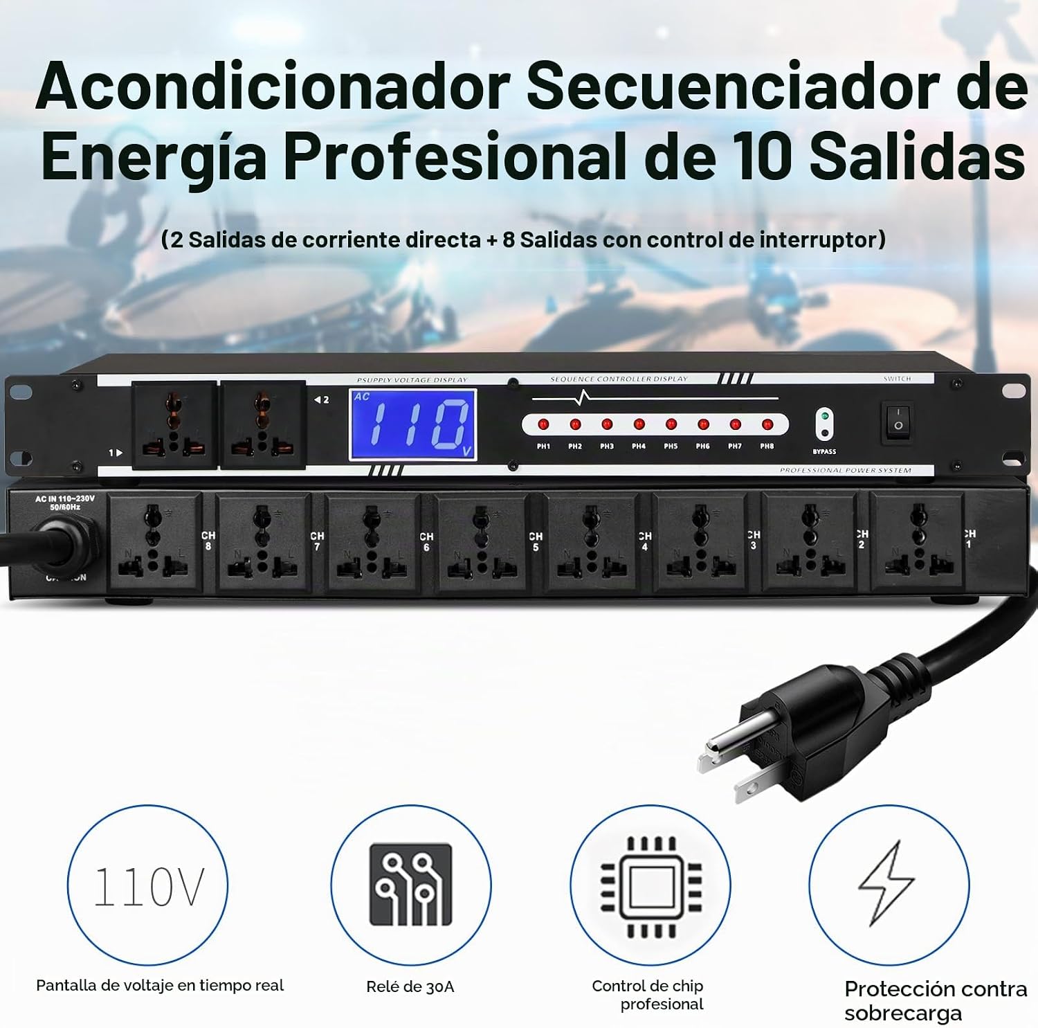 FUENTE DE ALIMENTACIÓN DEPUSHENG D228 10 SALIDAS 2000W CON DISPLAY DE VOLTAJE - 2