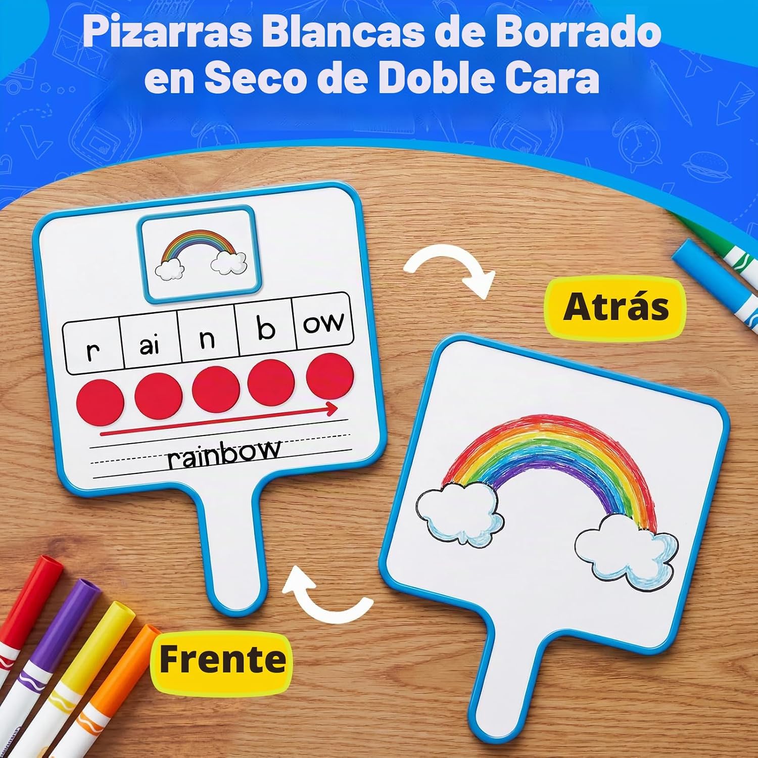 PIZARRA BLANCA MAGNÉTICA AIZWEB CON ELKONIN BOX PARA CONCIENCIA FONÉMICA - 2