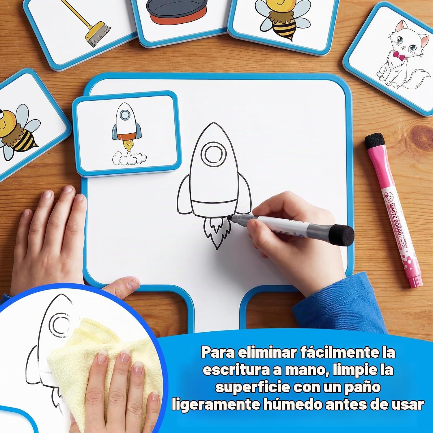 PIZARRA BLANCA MAGNÉTICA AIZWEB CON ELKONIN BOX PARA CONCIENCIA FONÉMICA - 5