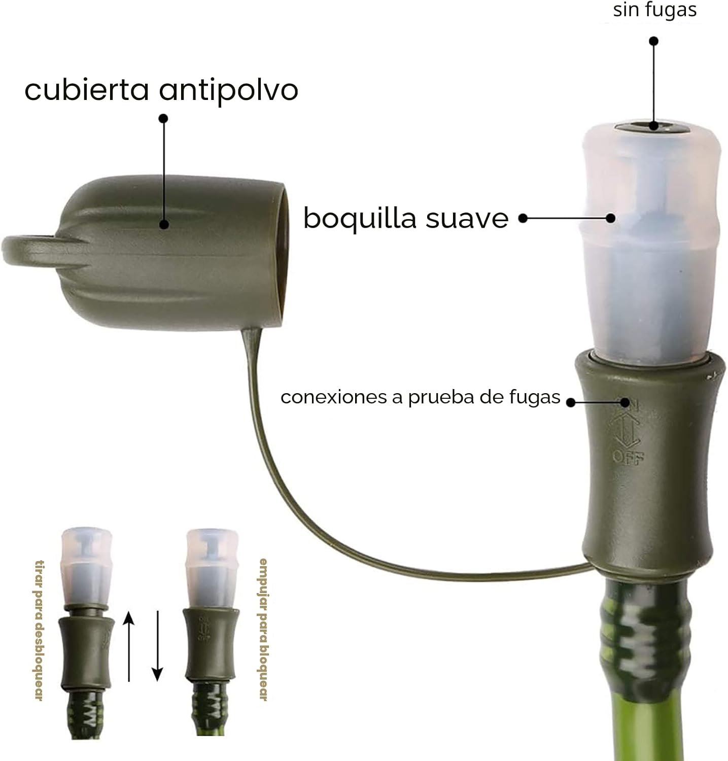 CANTIMPLORA CHERAINTI HYDRATION BLADDER 2L VERDE MILITAR - 3
