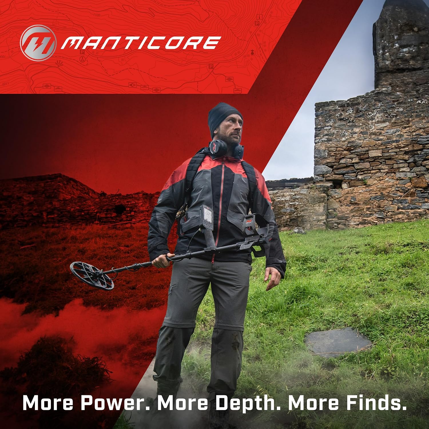 DETECTOR DE METALES MINELAB MANTICORE MULTI-IQ+ IMPERMEABLE CON BOBINA DOBLE DE 11 PULGADAS - 3