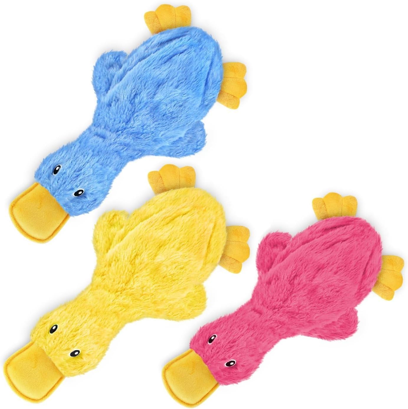 JUGUETE INTERACTIVO PARA PERRO BEST PET SUPPLIES CRINKLE DUCK AMARILLO - 1