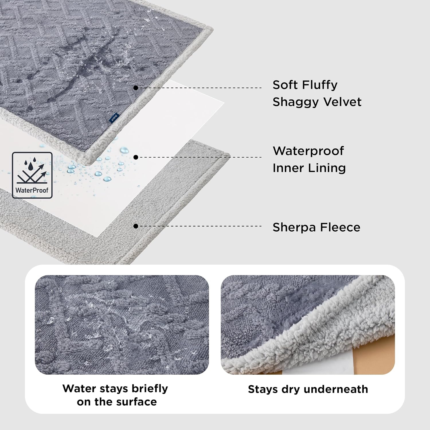MANTA IMPERMEABLE PARA PERRO BEDSURE QUEEN 86X90 CM PALO ROBLE - 2