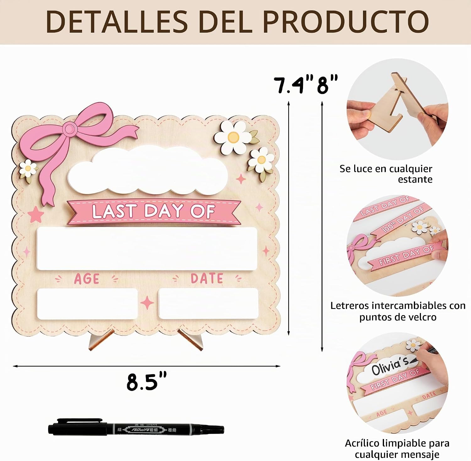 CARTEL PARA PRIMER DÍA DE CLASES DIBOSERI 30X25 CM - 2