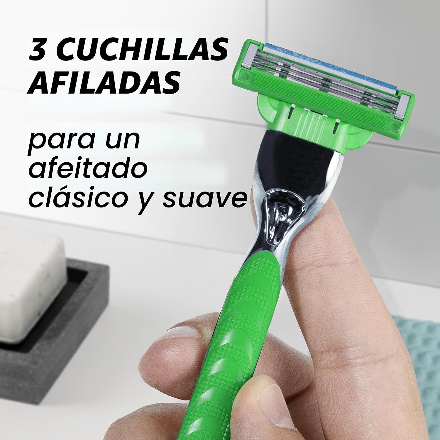 RASURADOR GILLETTE MACH3 SENSITIVE CON 1 MANGO Y 5 REPUESTOS DE CUCHILLAS - 4