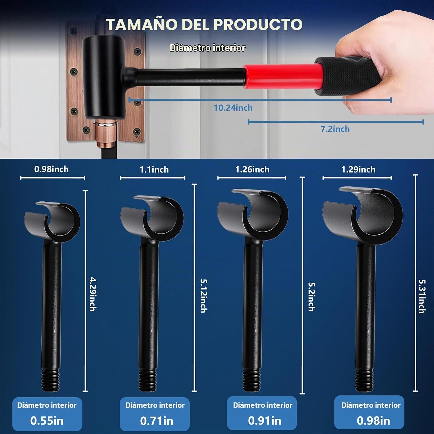 HERRAMIENTA PARA AJUSTE DE BISAGRAS DIKTALK 4 EN 1 0.55/0.71/0.91/0.98 PULGADAS - 2