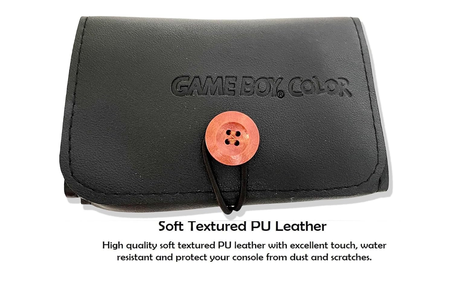 FUNDA PARA CONSOLA HISTCO ENTERPRISE PU GBC PARA GAME BOY COLOR Y SIMILARES NEGRA - 2