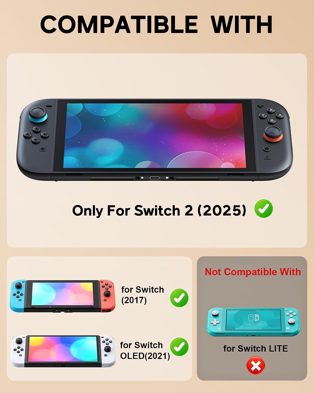 ESTUCHE CON BATERÍA Y SOPORTE PARA NINTENDO SWITCH 2 FYOUNG 10000 MAH NARANJA Y NEGRO - 4
