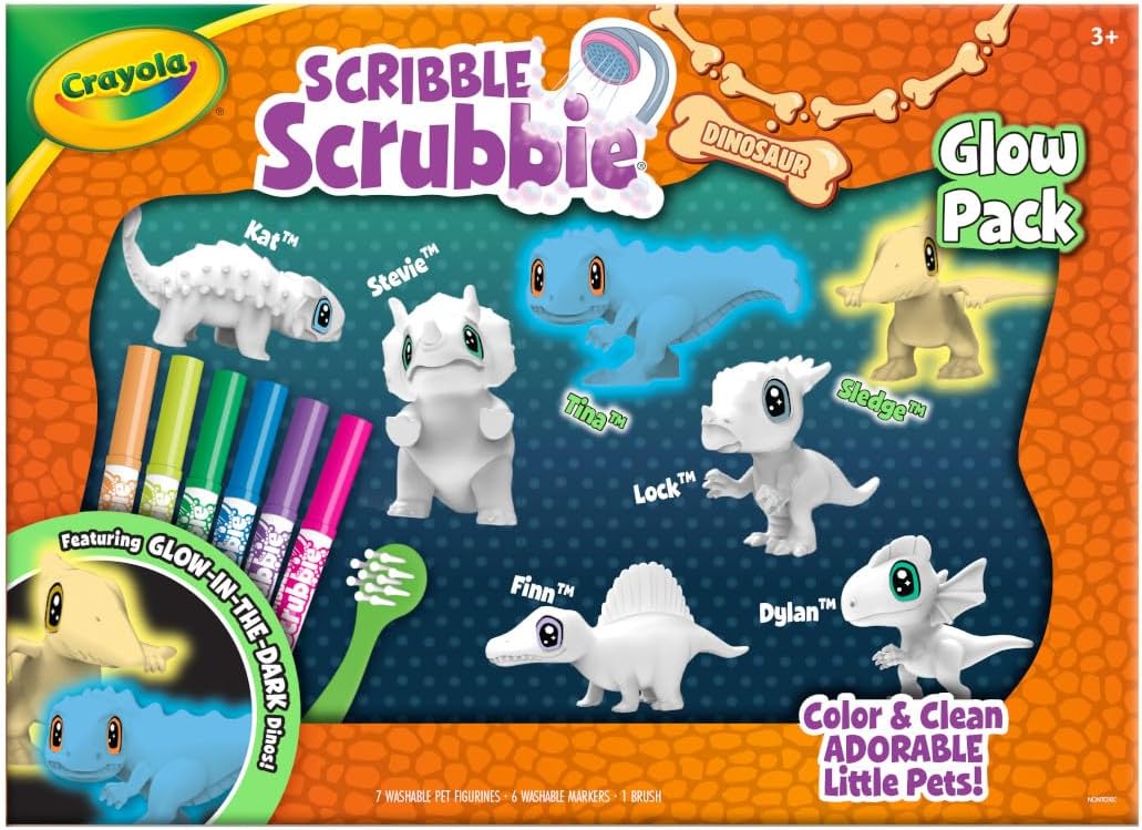 JUGUETE CRAYOLA SCRIBBLE SCRUBBIE PETS DINOSAUR GLOW COMBO PACK PEQUEÑO - 2