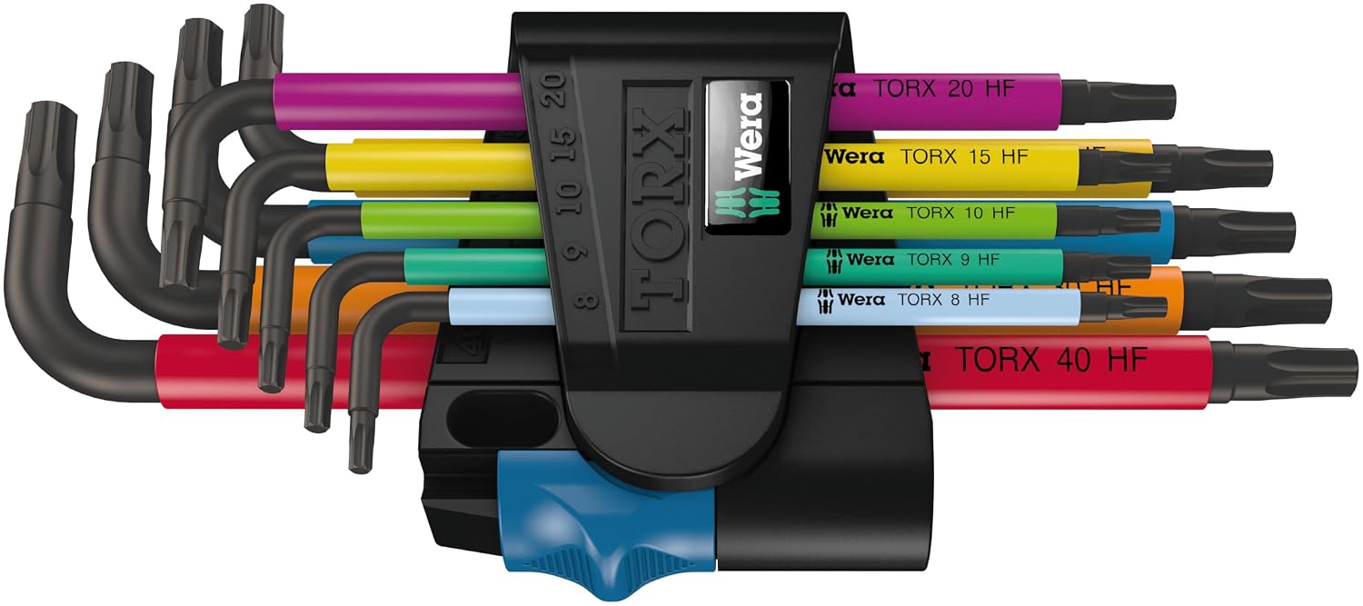 SET DE LLAVES TORX WERA 967/9 SL CON FUNCIÓN DE SUJECIÓN MULTICOLOR - 1
