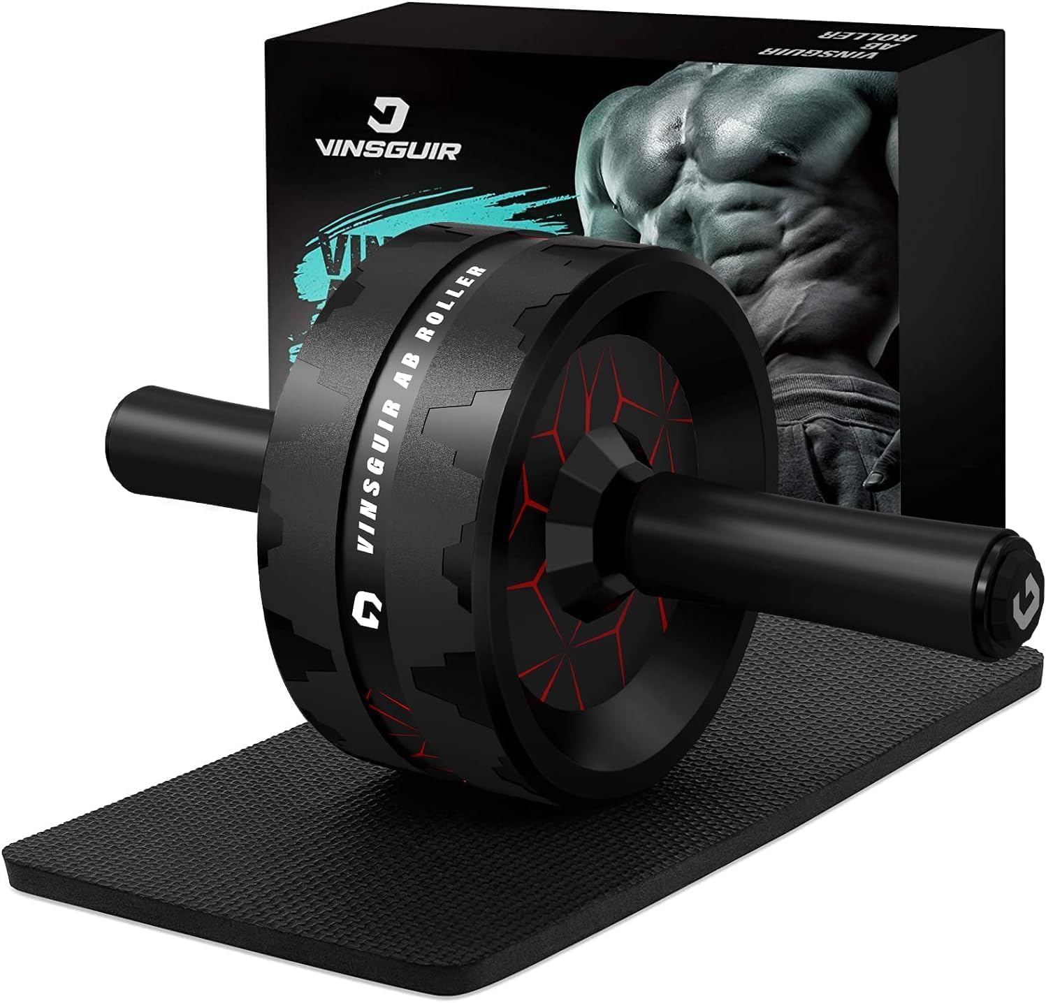 RUEDA PARA ABDOMINALES VINSGUIR CON SET DE RODILLERA - 1