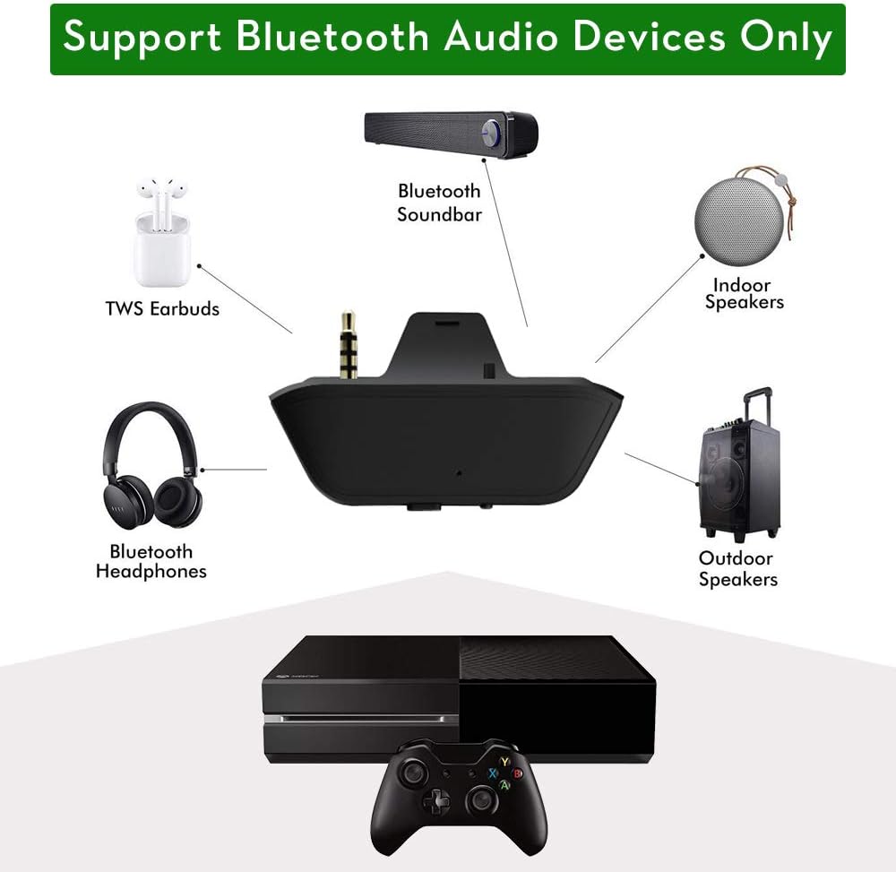 ADAPTADOR BLUETOOTH UBERWITH PARA CONTROLES XBOX ONE/X/S CON AUDIO ESTÉREO Y BAJA LATENCIA - 4