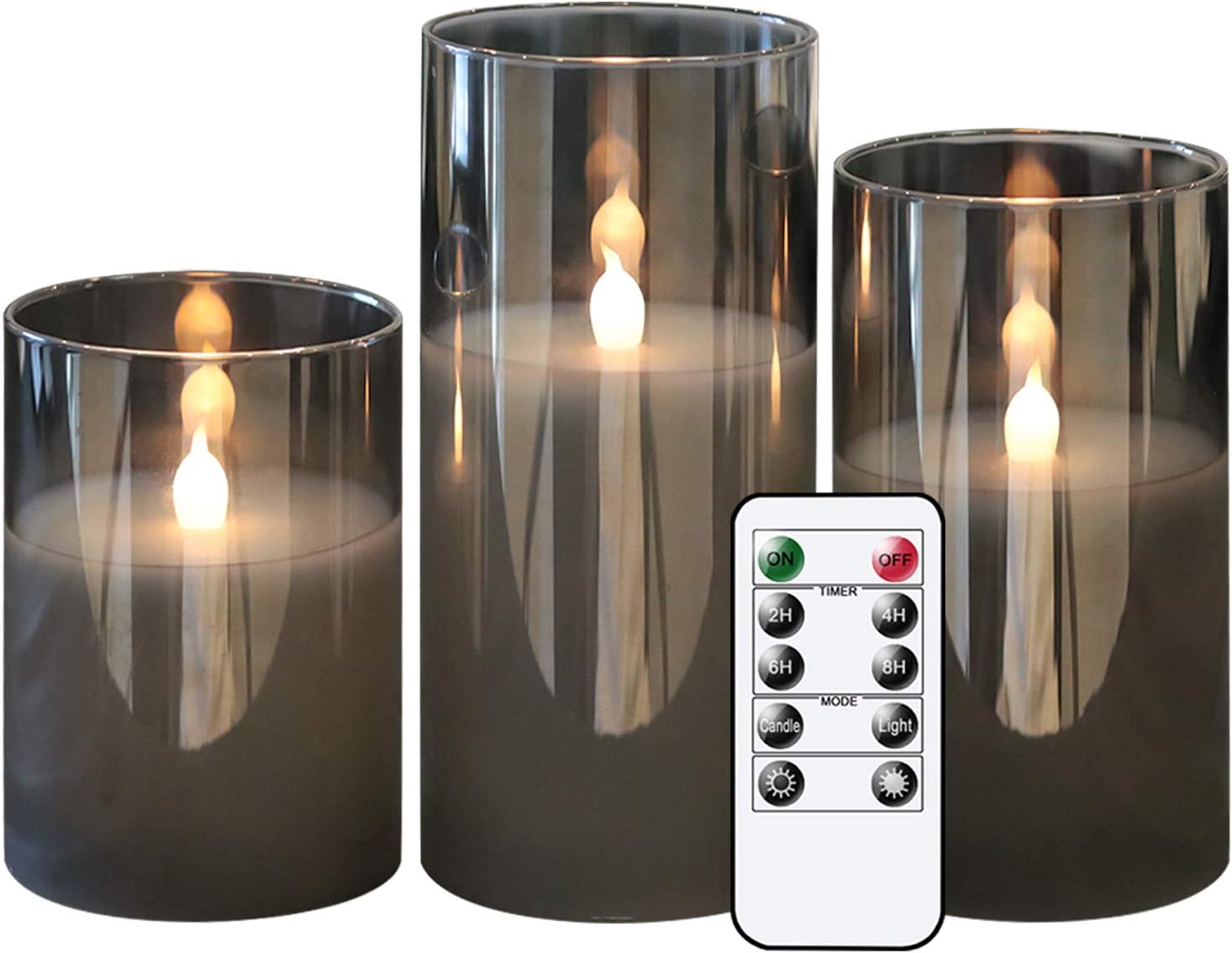 LETRERO LUMINOSO GENSWIN VELAS LED SIN LLAMA CON CONTROL REMOTO Y TEMPORIZADOR NEGRO - 1