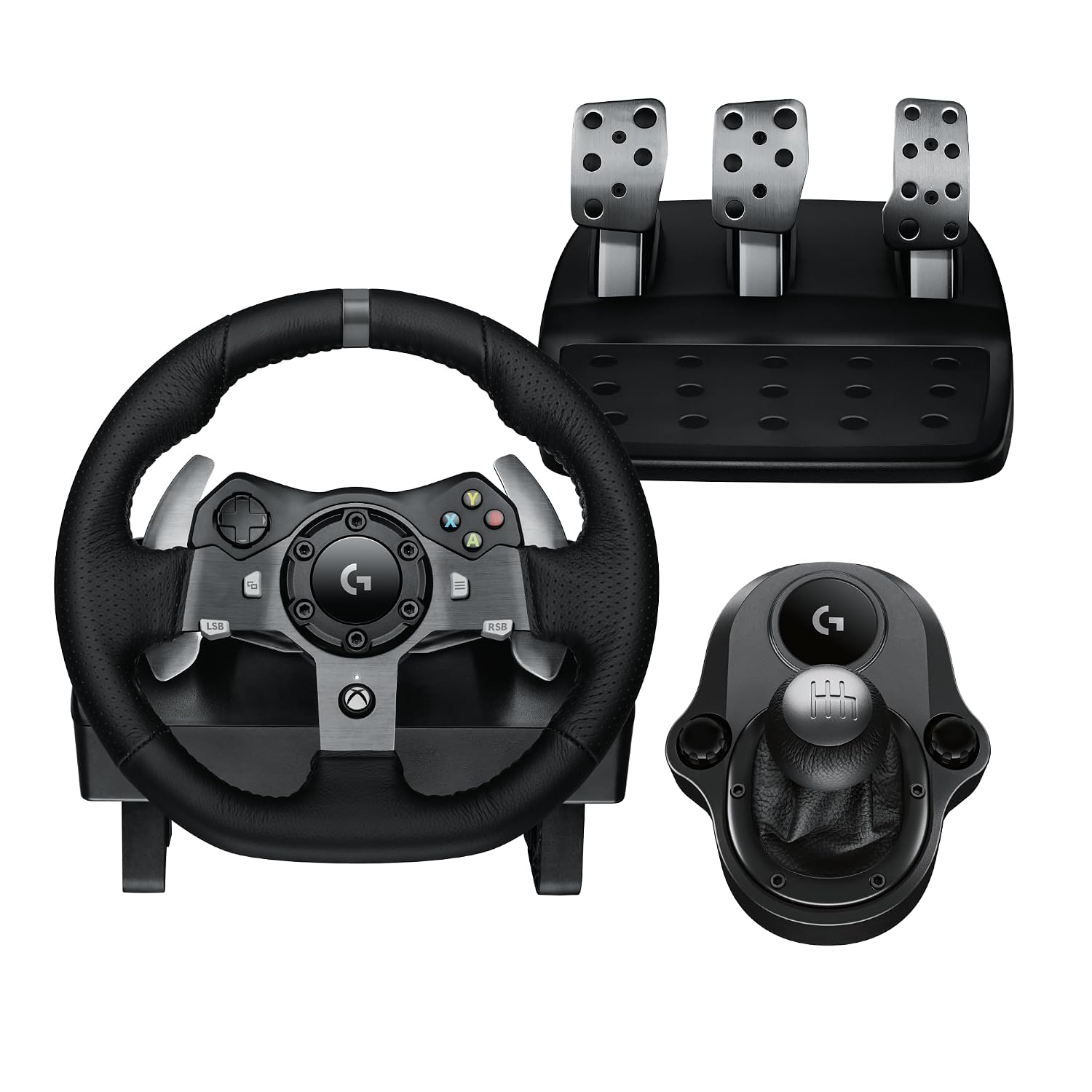 VOLANTE LOGITECH G920 DRIVING FORCE CON PEDALES Y PALANCA DE CAMBIOS PARA XBOX SERIES X|S, XBOX ONE Y PC - 1