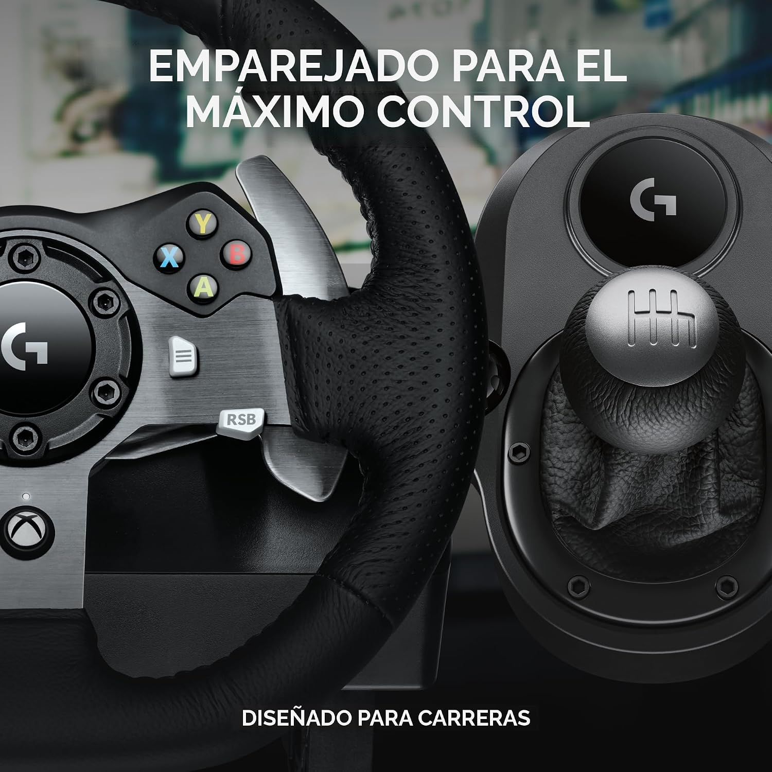 VOLANTE LOGITECH G920 DRIVING FORCE CON PEDALES Y PALANCA DE CAMBIOS PARA XBOX SERIES X|S, XBOX ONE Y PC - 2