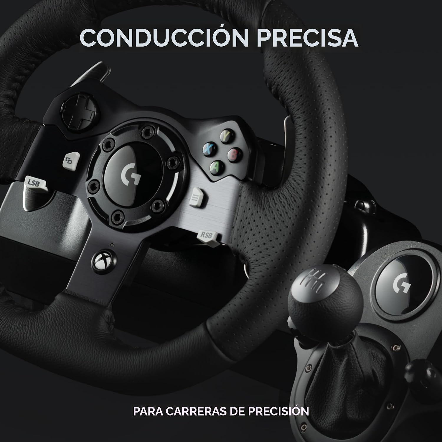 VOLANTE LOGITECH G920 DRIVING FORCE CON PEDALES Y PALANCA DE CAMBIOS PARA XBOX SERIES X|S, XBOX ONE Y PC - 3