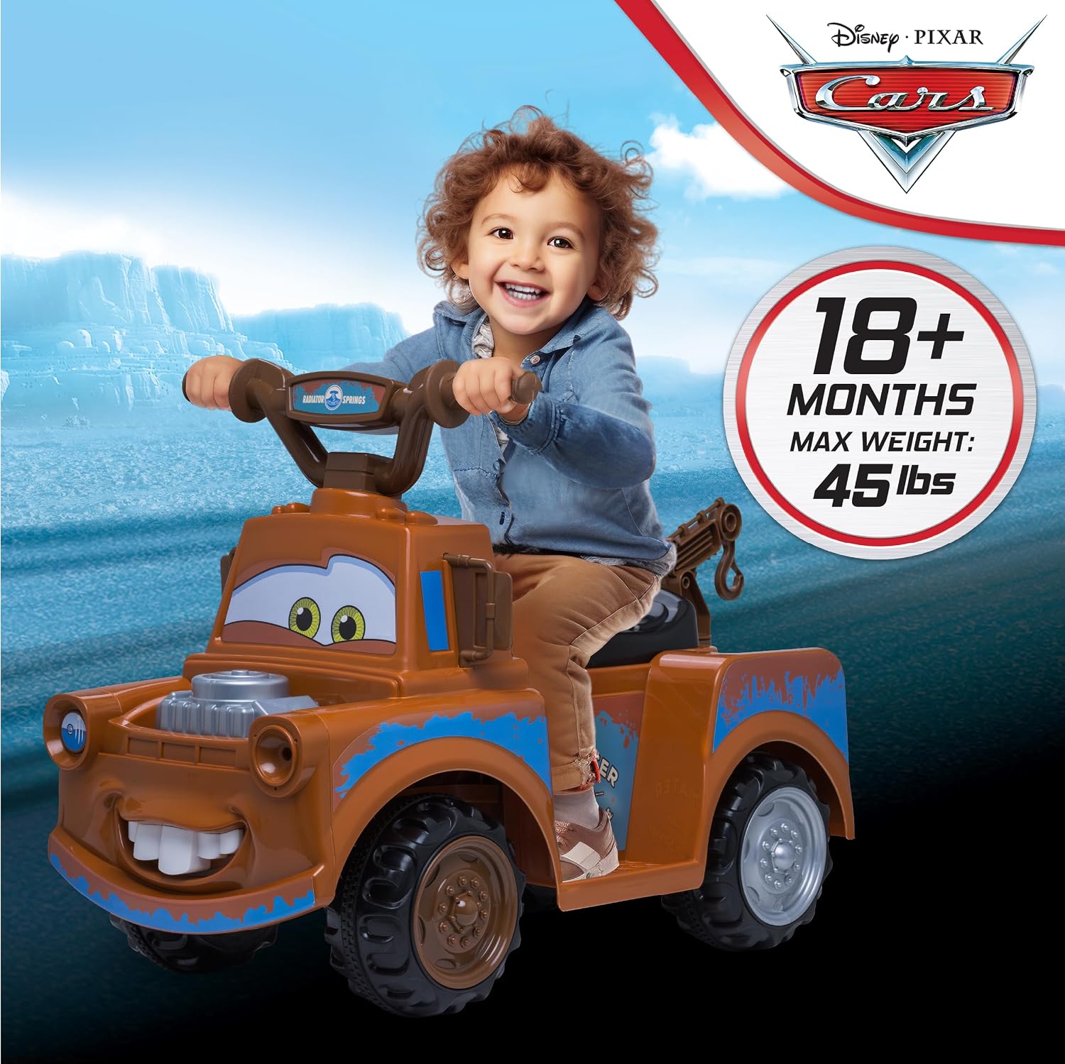 SCOOTER ELÉCTRICO KID TRAX TODDLER DISNEY CARS 3 TOW-MATER 6V - 3