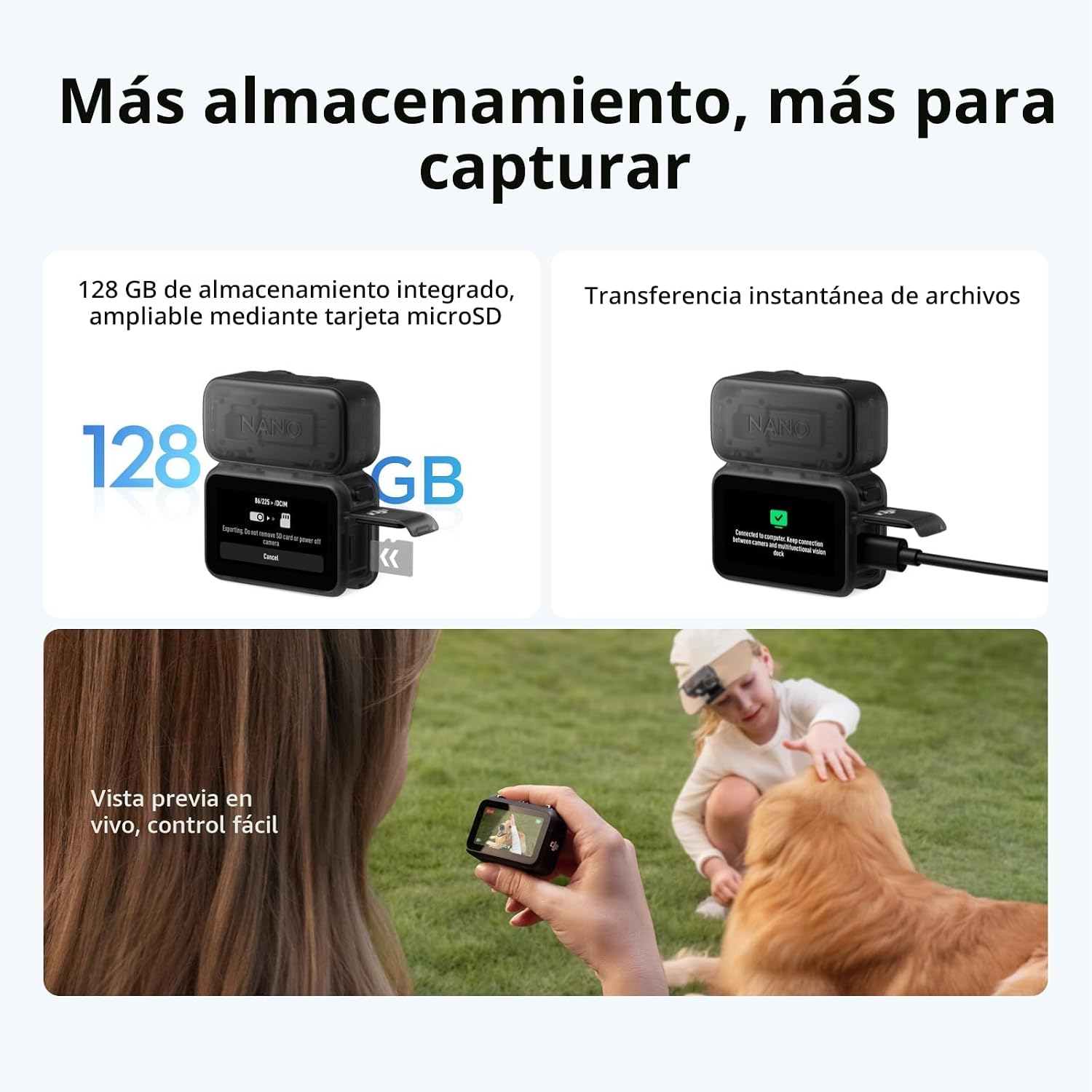CÁMARA DE ACCIÓN DJI OSMO NANO 4K CON COMBO EXTENSIÓN 128GB - 5