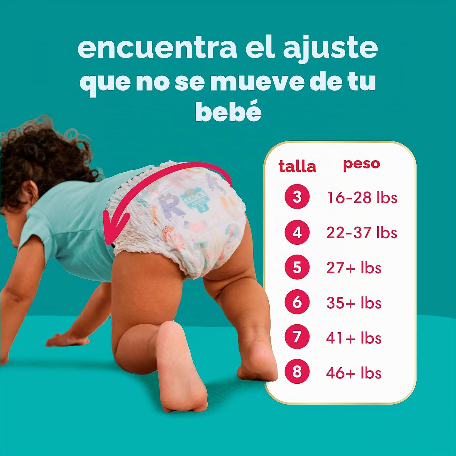 PAÑAL PAMPERS CRUISERS 360 TALLA 5 128 UNIDADES - 4
