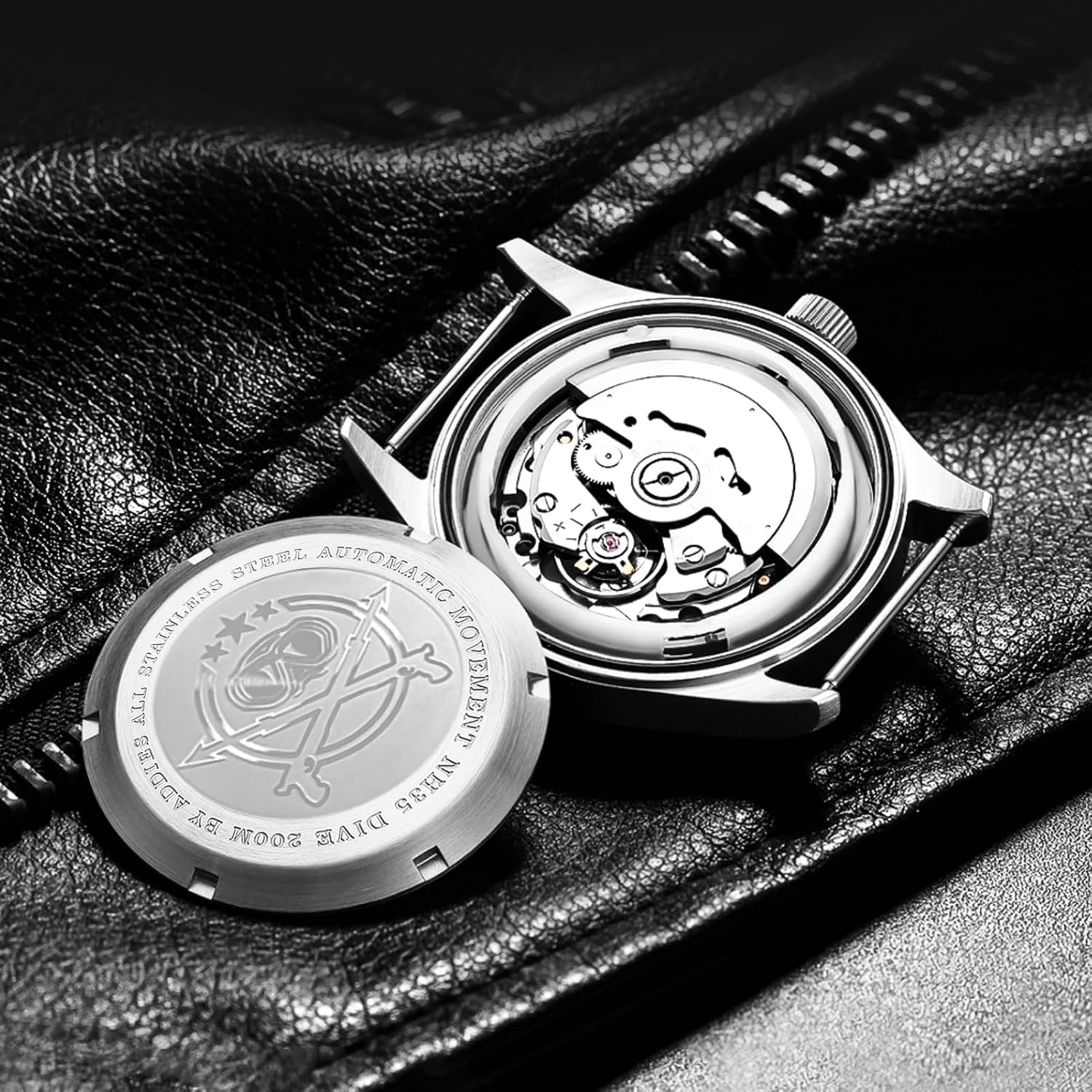 RELOJ ADDIESDIVE AUTOMÁTICO ACERO INOXIDABLE BUZO 200M ESFERA NEGRA - 3