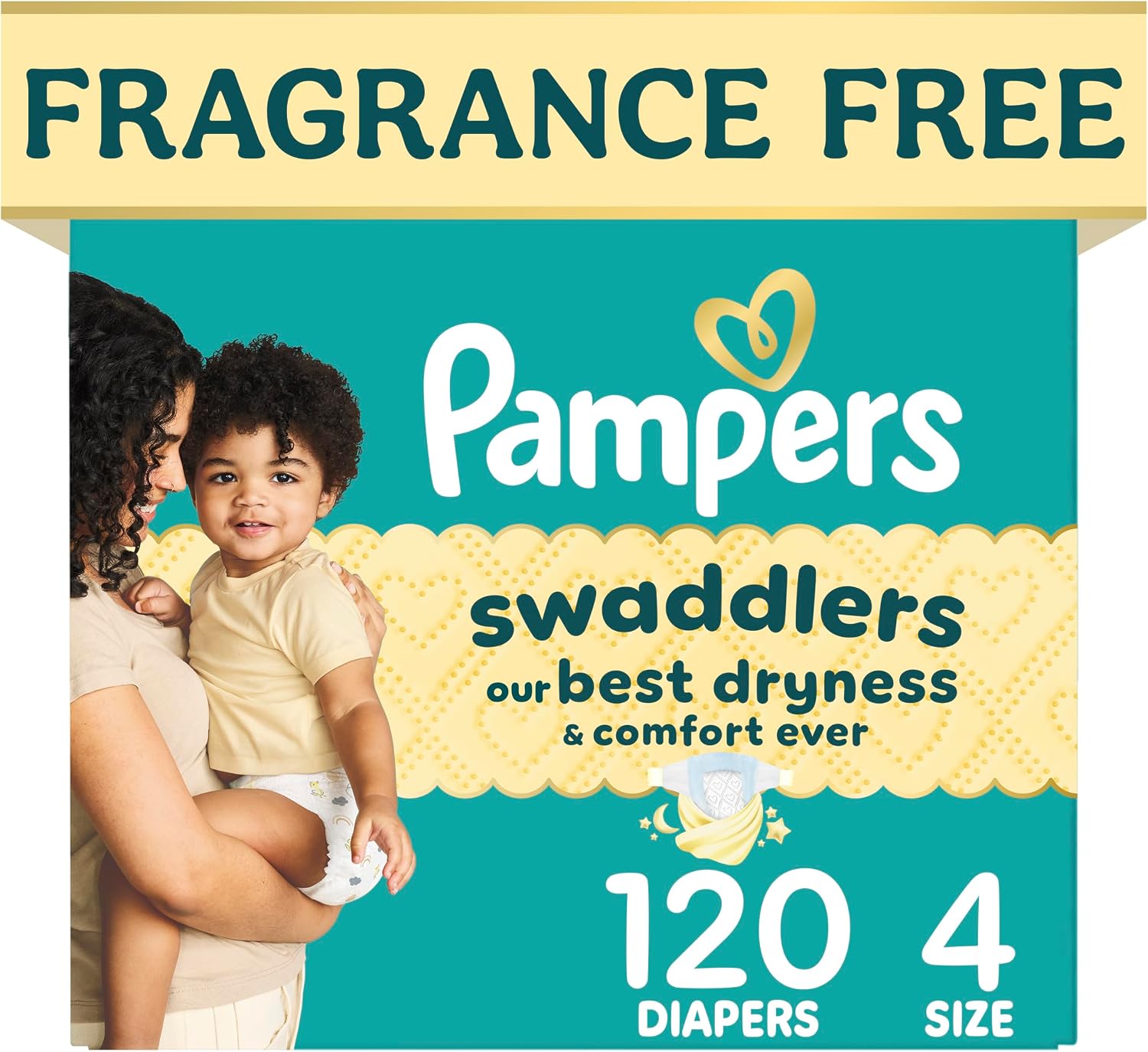 PAÑALES PAMPERS SWADDLERS TALLA 4 (15-34 LBS) 120 UNIDADES - 1