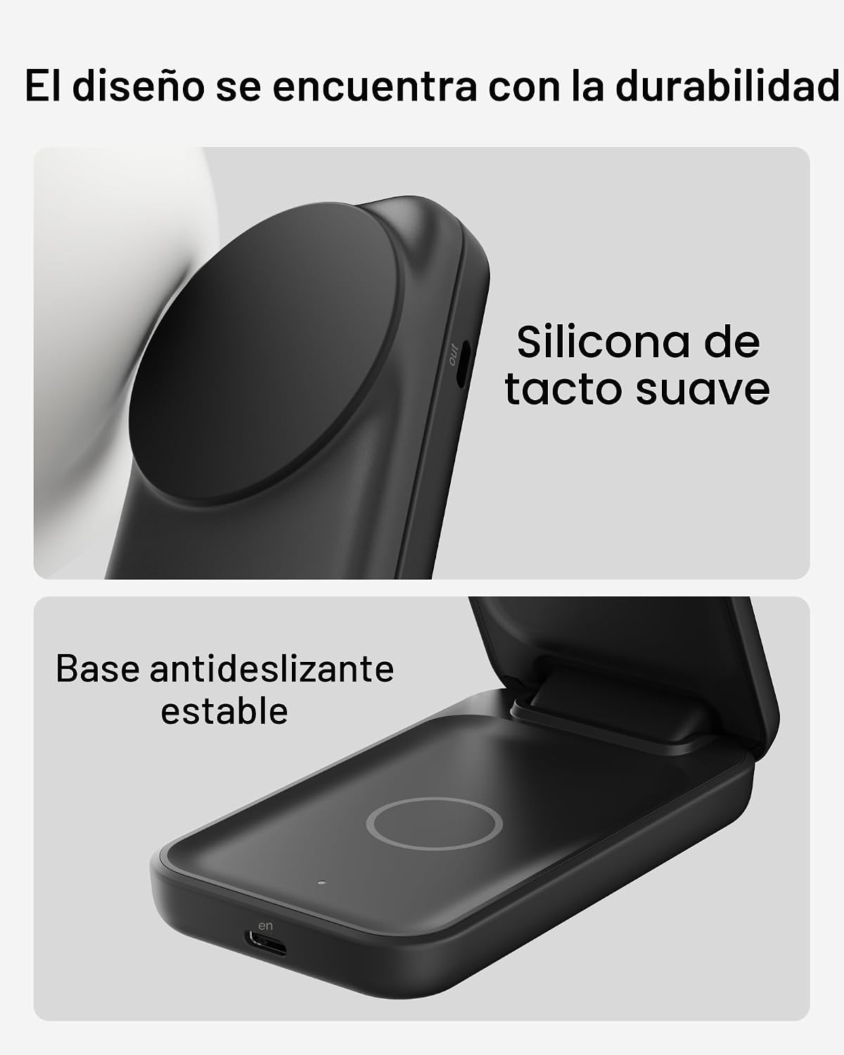 CARGADOR INALÁMBRICO BELKIN QI2.2 25W PLEGABLE 2 EN 1 CON PUERTO USB-C - 4