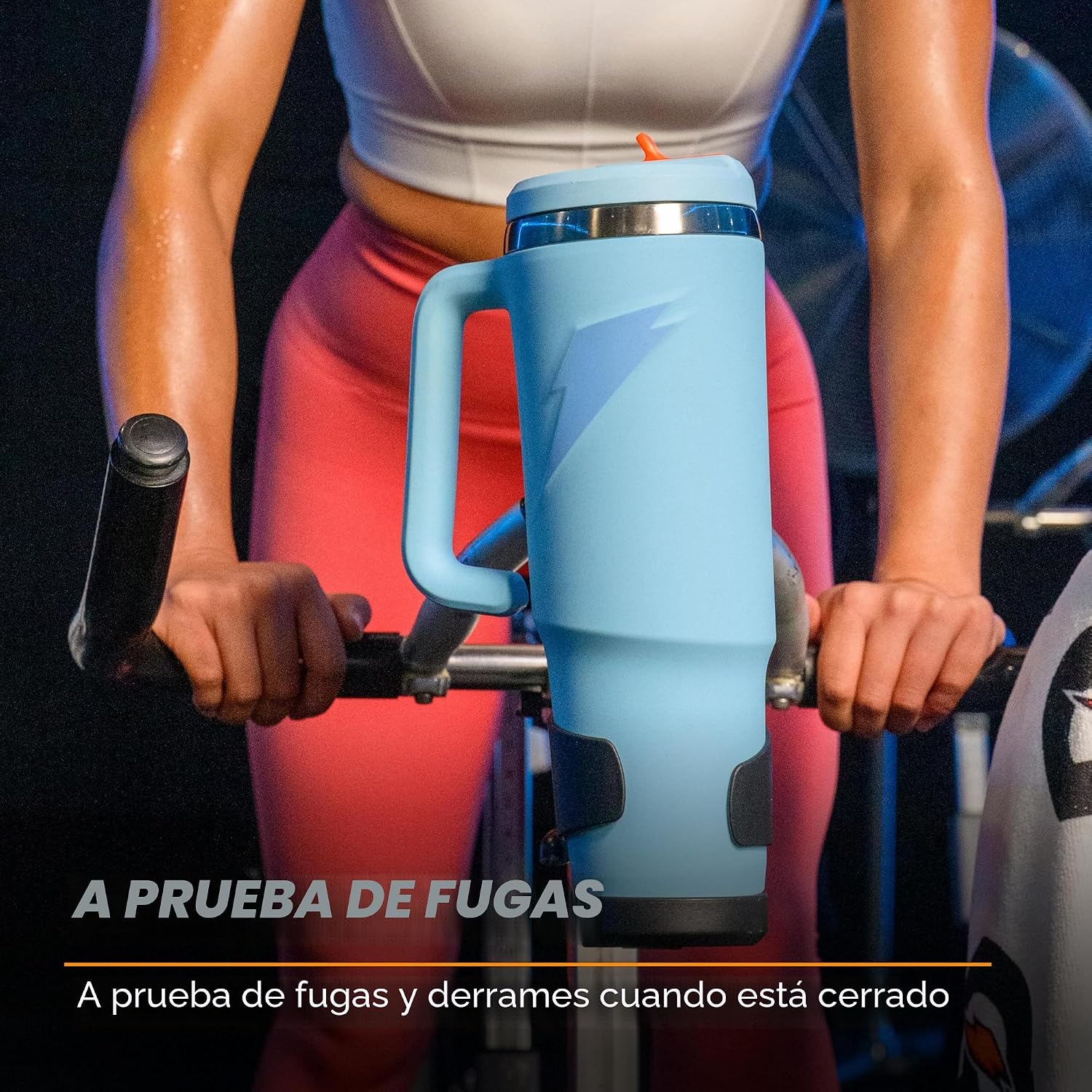 TERMO GATORADE CROSSOVER ACERO INOXIDABLE 36 OZ AZUL CLARO - 5