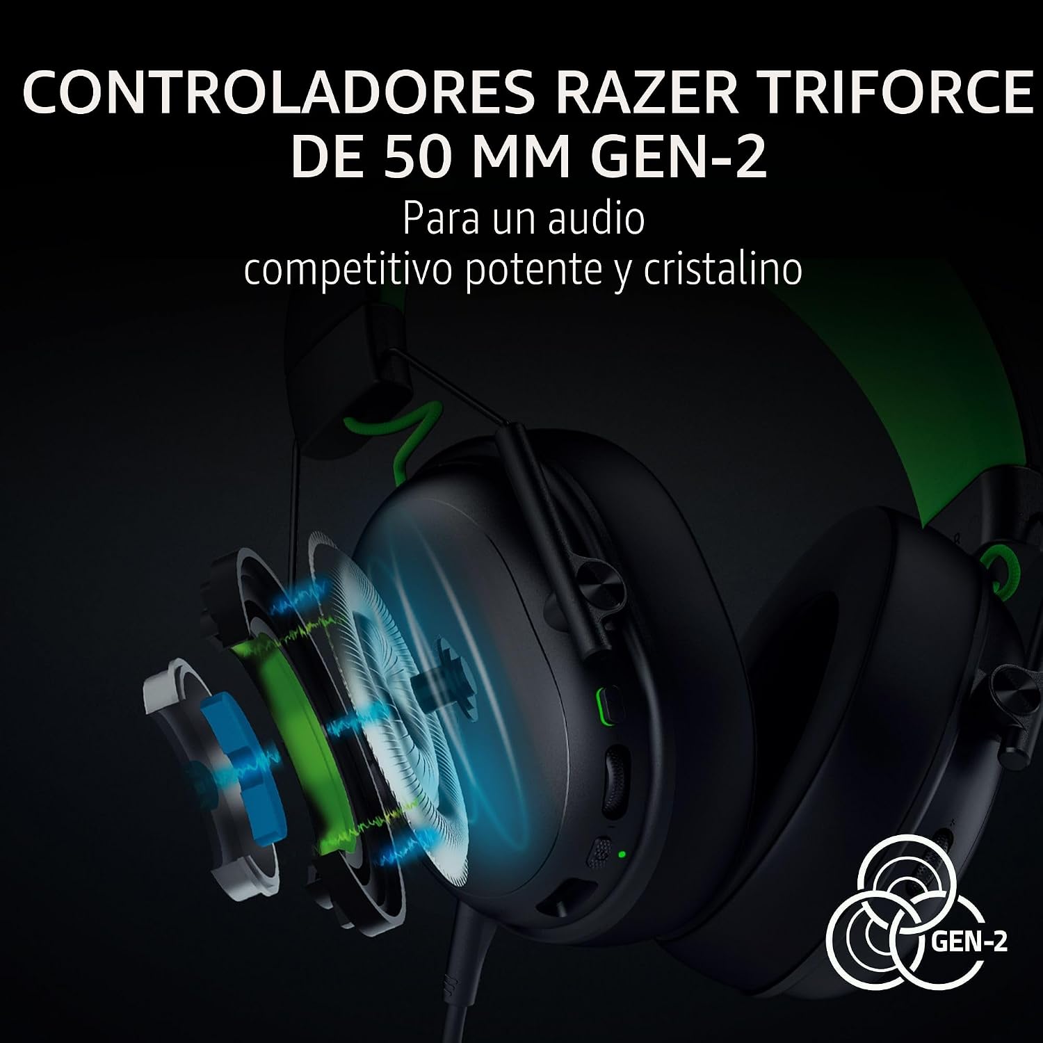 AUDÍFONO RAZER BLACKSHARK V3 X HYPERSPEED WIRELESS PARA XBOX NEGRO - 3