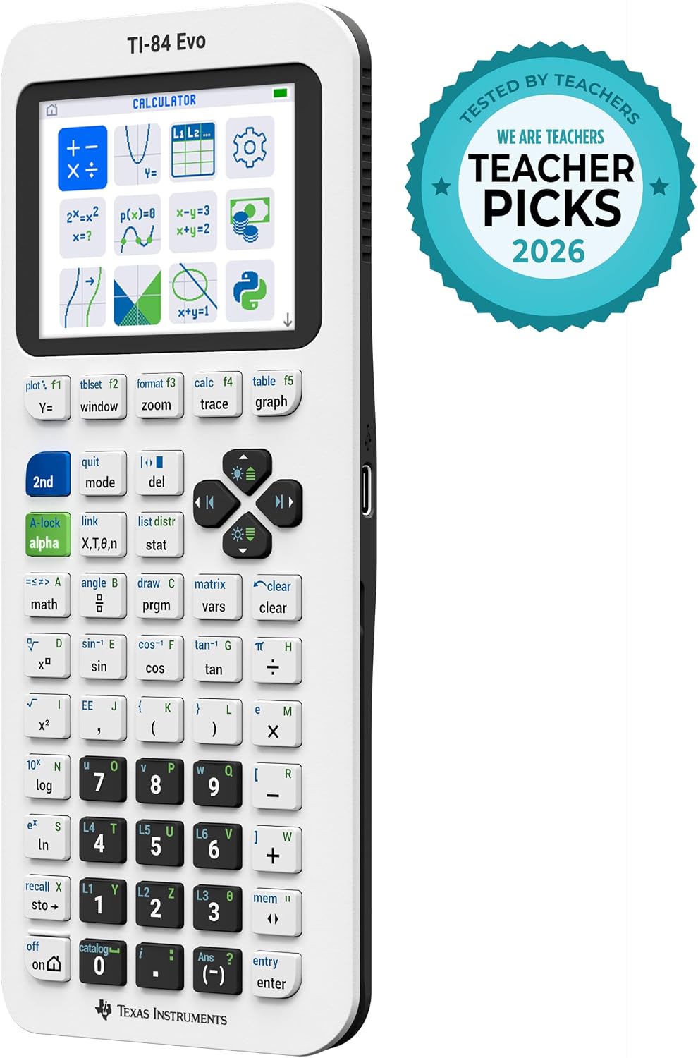 CALCULADORA GRÁFICA TI-84 EVO TEXAS INSTRUMENTS BLANCO - 2