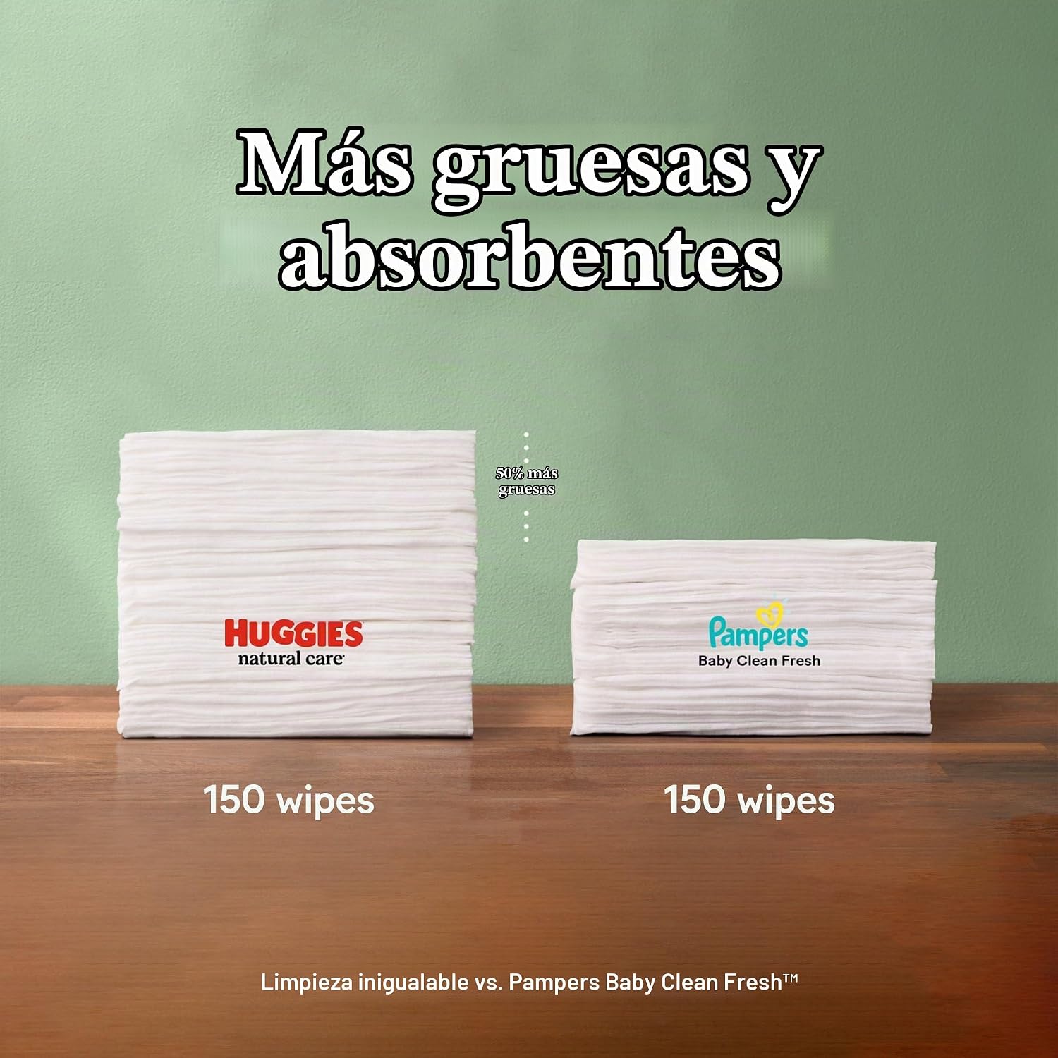 TOALLITAS HUMEDAS HUGGIES NATURAL CARE SENSITIVE SIN AROMA 8 PACKS 448 UNIDADES - 3