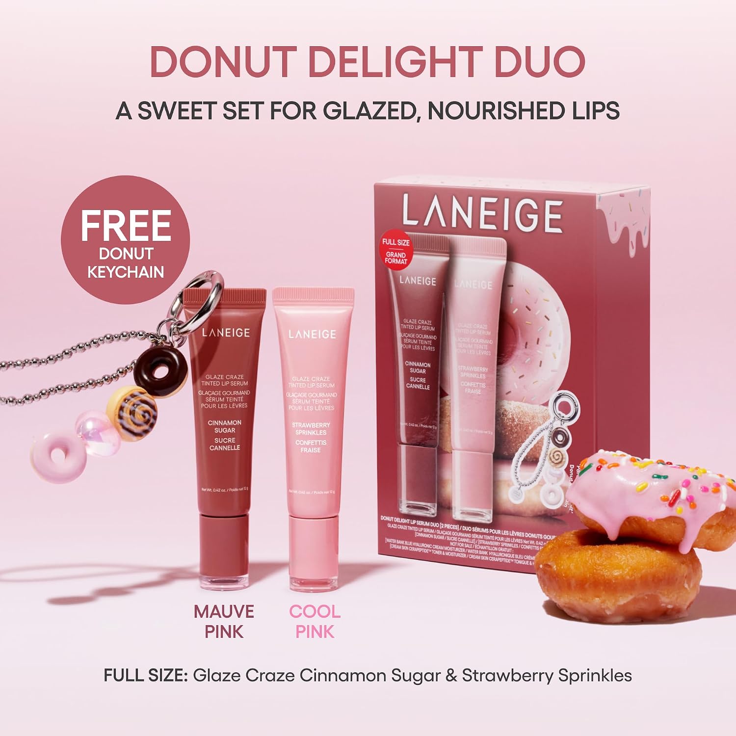 SÉRUM LABIAL TINTADO LANEIGE GLAZE CRAZE CINNAMON SUGAR Y STRAWBERRY SPRINKLES - 2